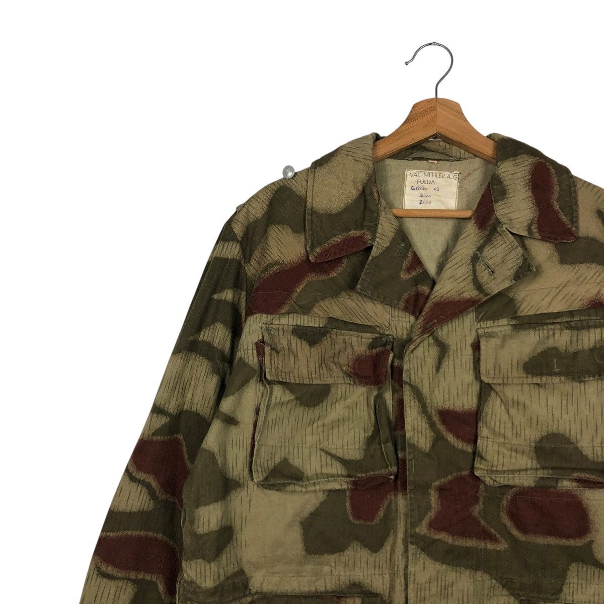 Vintage 🔥VTG 60’s GERMANY BGS SUMPFMUSTER CAMOUFLAGE PATTERN JACKET Size US M / EU 48-50 / 2 - 9 Thumbnail