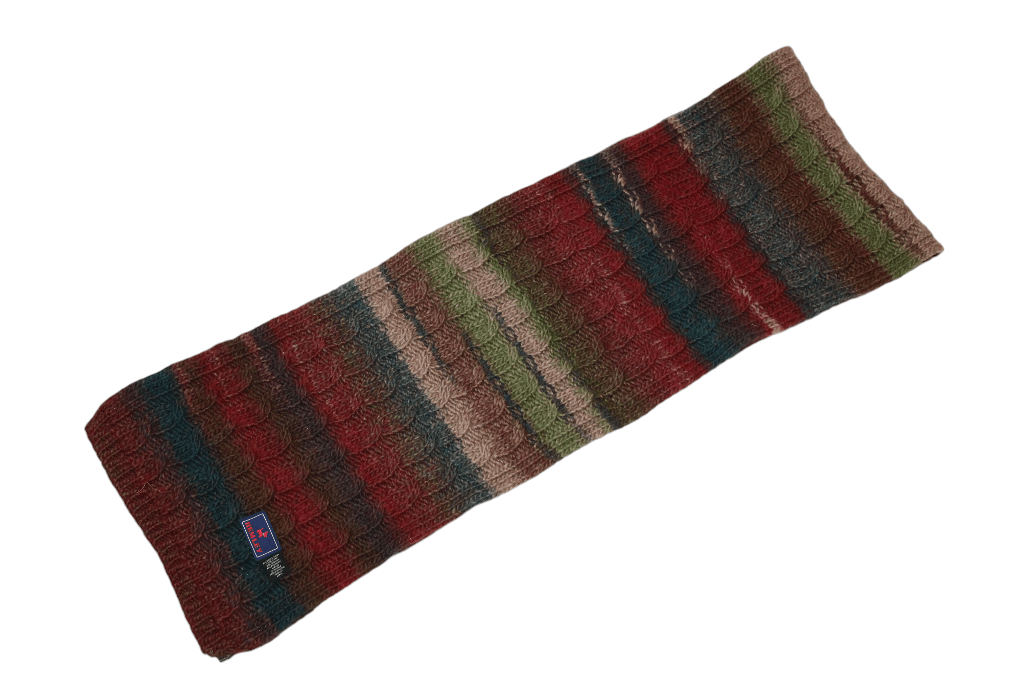 Other UK VTG Hemley gradient cable knit wool blend scarf 165x26cm Size ONE SIZE - 3 Thumbnail