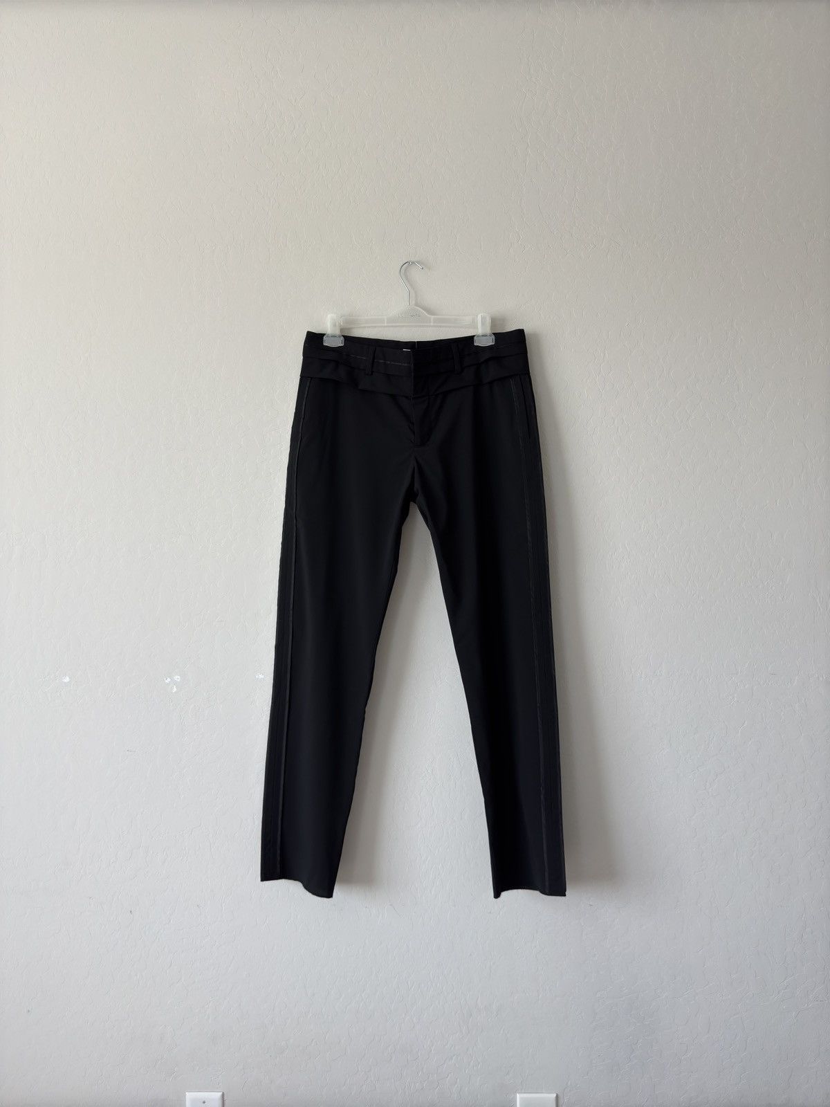 OAMC $1000 Runway Black Wool Reverse 2 Button Suit Pant Size US 33 - 1 Thumbnail