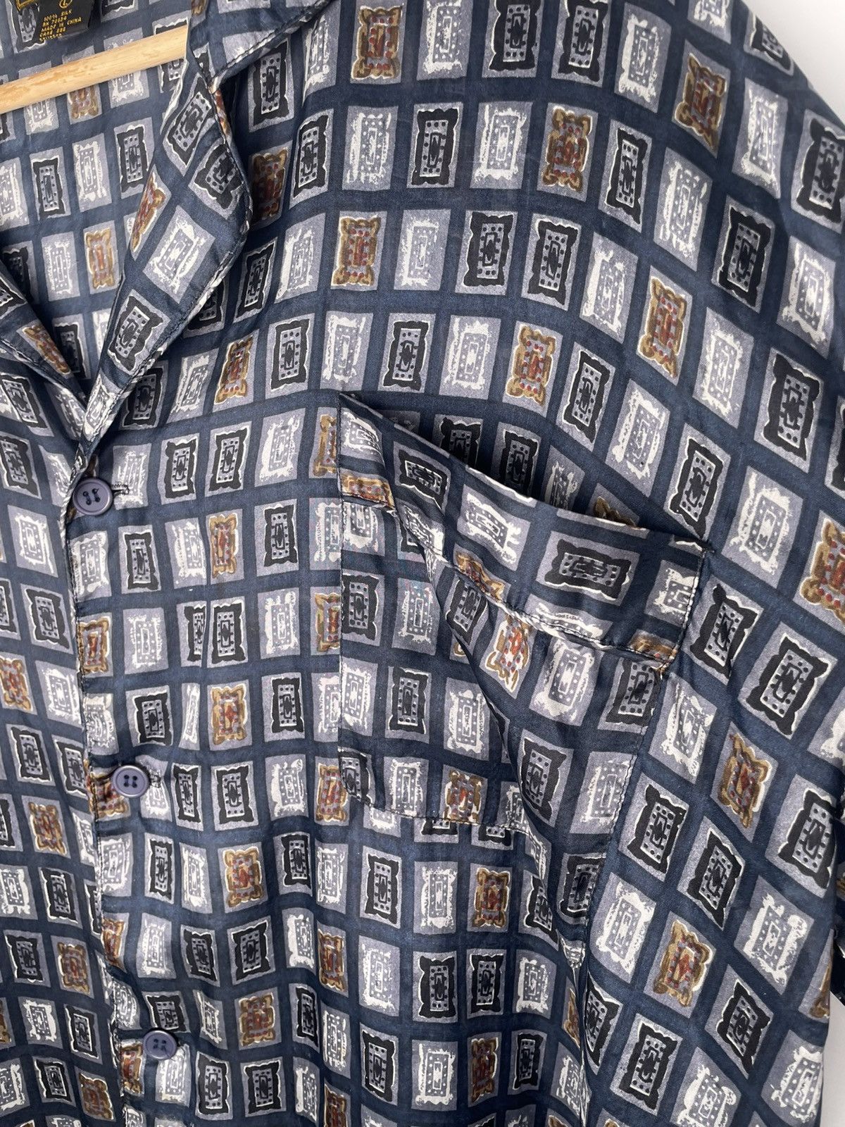 Other Bogari Studio Silk Geometric Button-Up Shirt L Size US L / EU 52-54 / 3 - 7 Thumbnail