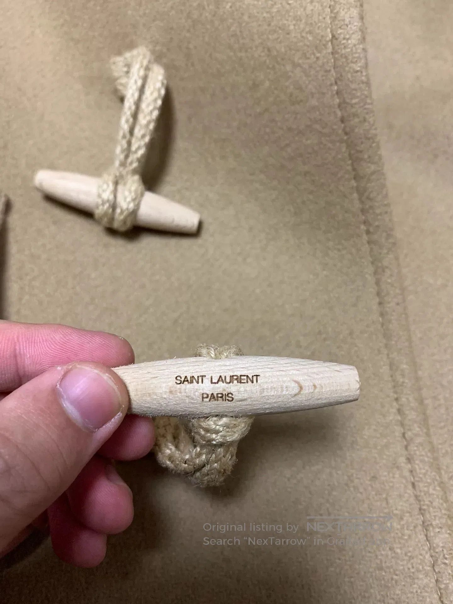 Saint Laurent Paris Saint Laurent Hooded Duffle Coat Beige. Size US S / EU 44-46 / 1 - 5 Thumbnail
