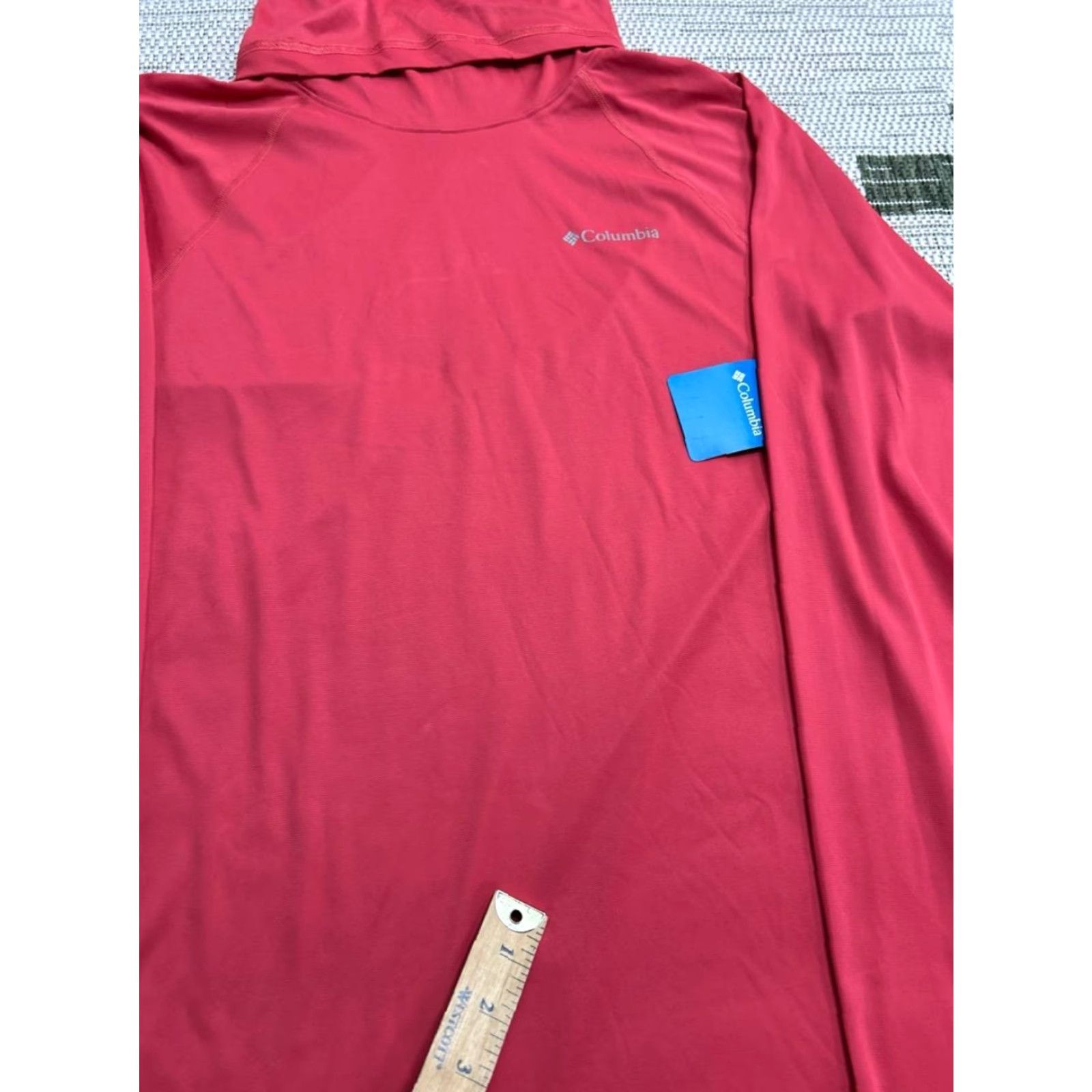 Logo 7 Columbia Shirt Mens Small Red Logo Raglan Sleeve EXS Funnel Sun Size US S / EU 44-46 / 1 - 5 Thumbnail