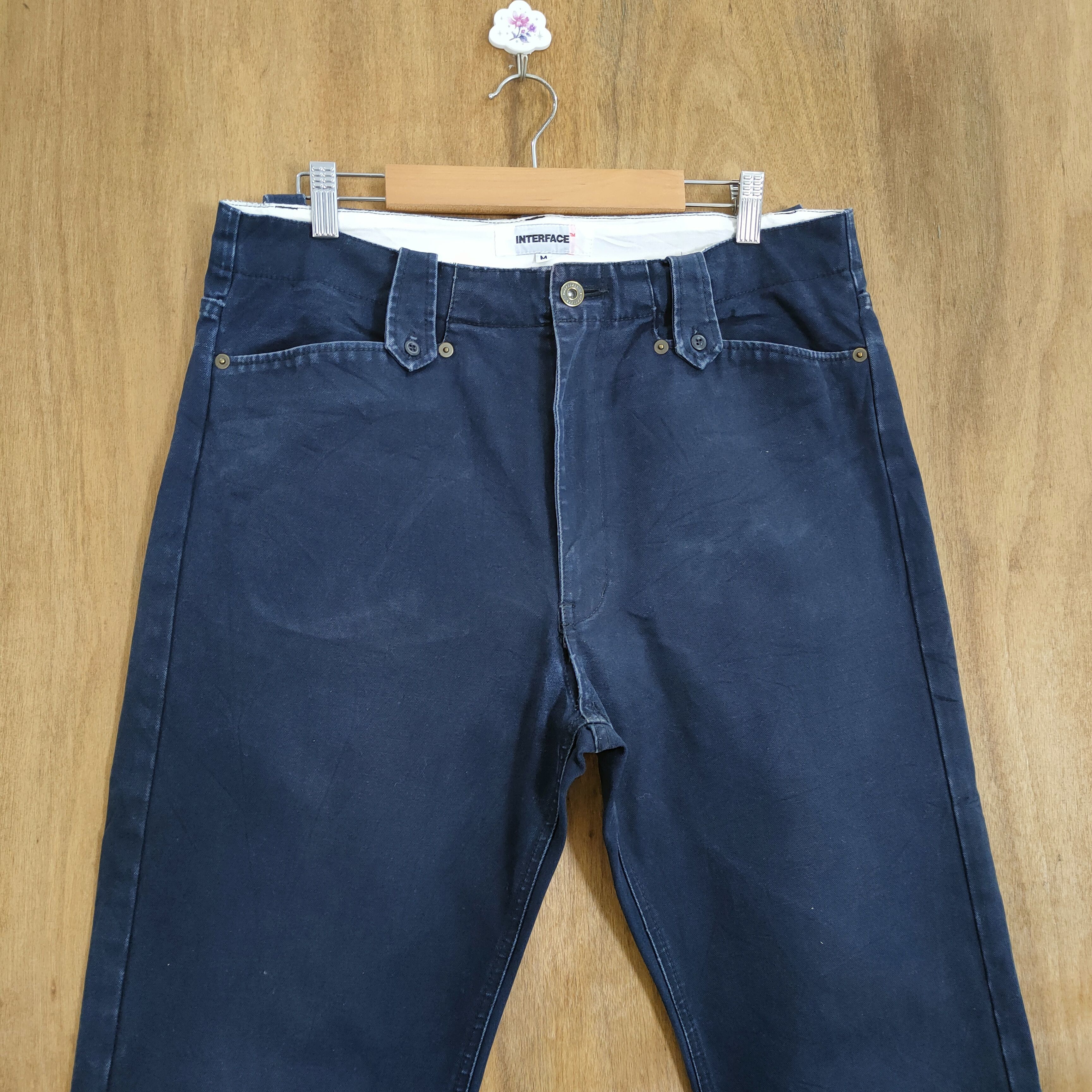 Japanese Brand VINTAGE INTERFACE DARK BLUE TROUSERS CHINO BUSH PANTS Size US 34 / EU 50 - 2 Thumbnail