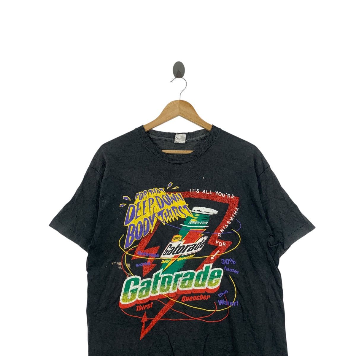 Vintage Vintage 90’ GATORADE ENERGY DRINK Ads Thrashed Tee Shirt Size US M / EU 48-50 / 2 - 2 Thumbnail
