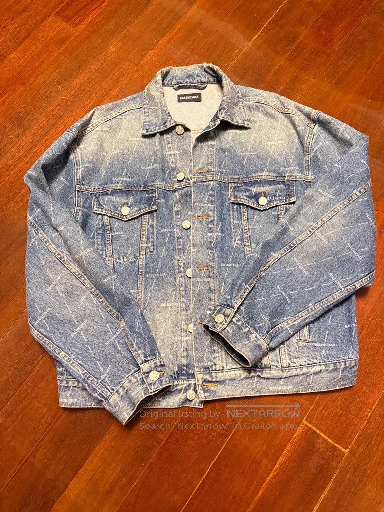 Balenciaga Balenciaga Logo Denim Jacket Size US M / EU 48-50 / 2 - 8 Thumbnail