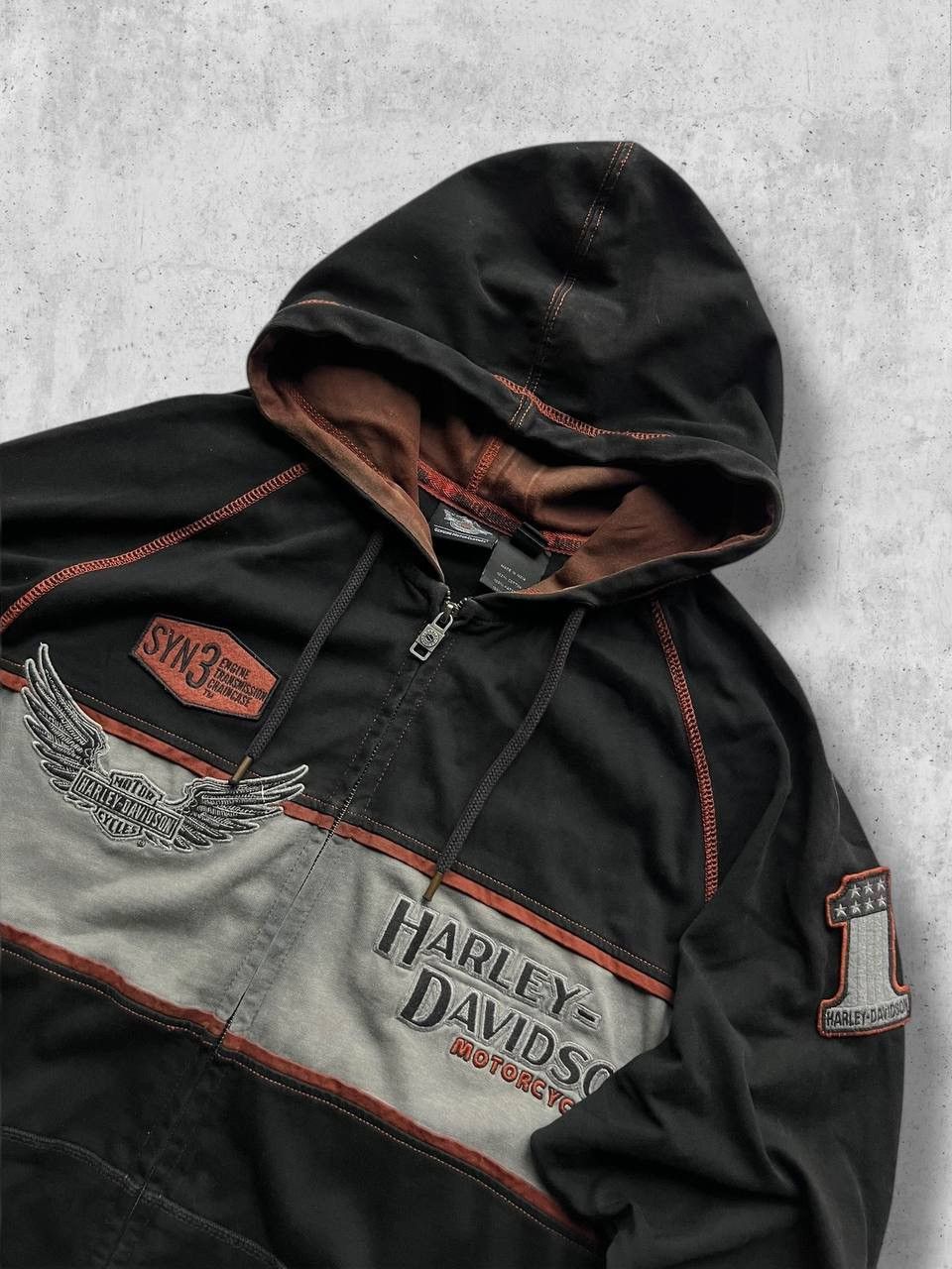 Harley Davidson HARLEY DAVIDSON Vintage hoodie hooded USA 🇺🇸 Size US L / EU 52-54 / 3 - 4 Thumbnail
