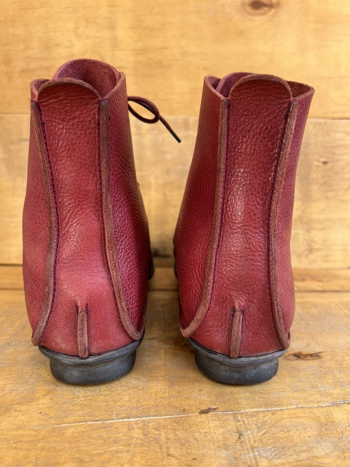 Trippen Trippen Fashion Platform Medival Comfort Leather Red Chunky Size US 7 / IT 37 - 8 Thumbnail