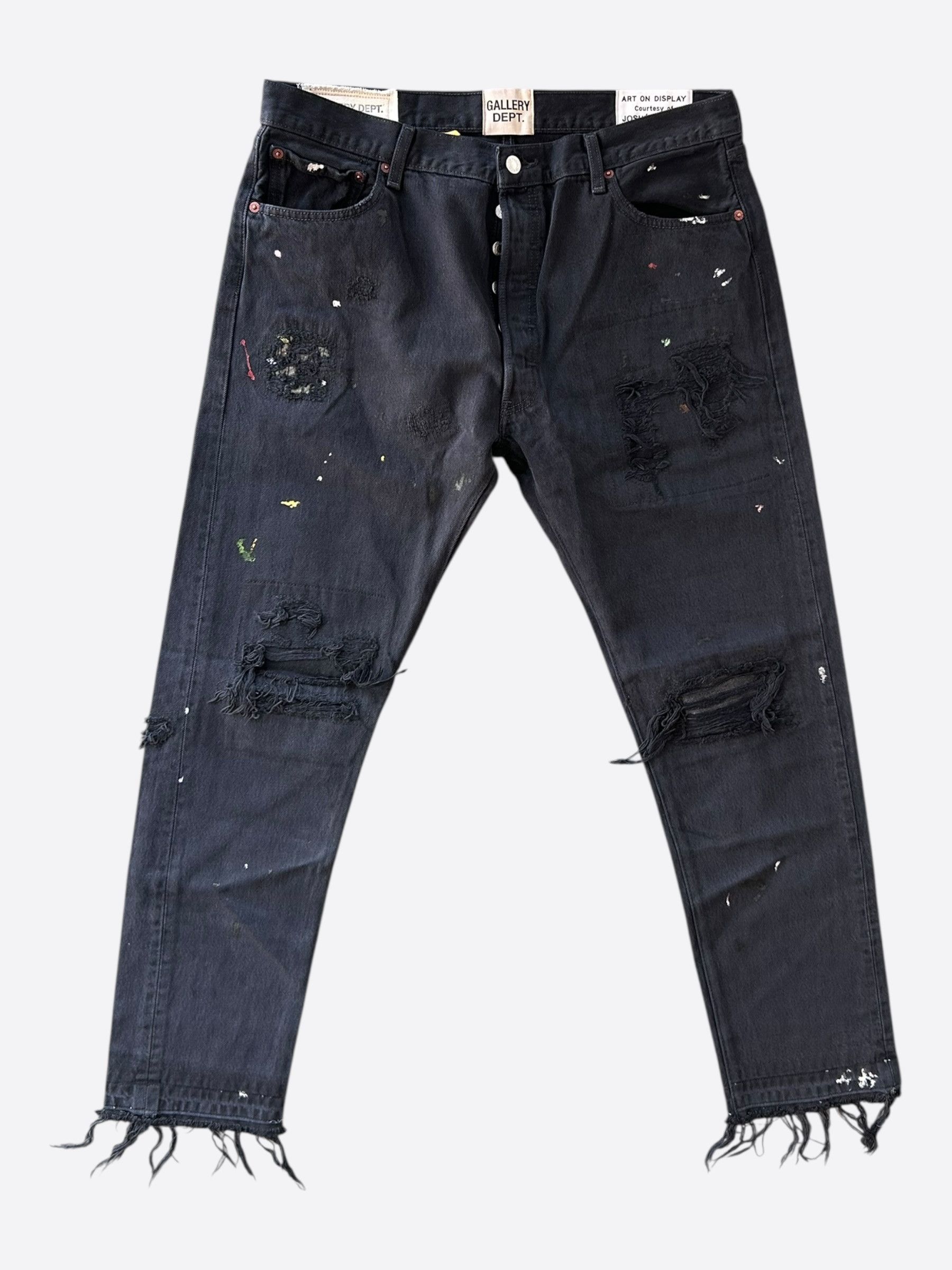 Gallery Dept. Gallery Dept Black Paint Splatter 5001 Denim Jeans Size US 30 / EU 46 - 1 Thumbnail
