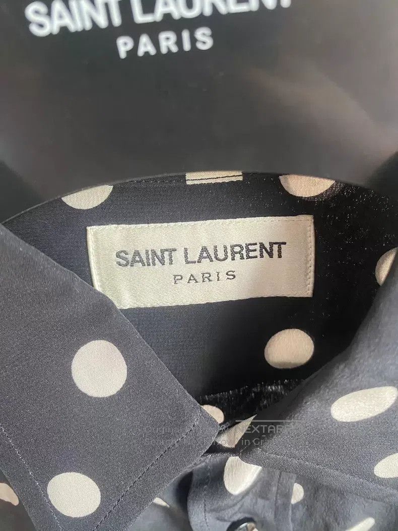 Saint Laurent Paris Saint Laurent Paris Polka Dot Shirt Size XS / US 0-2 / IT 36-38 - 2 Thumbnail