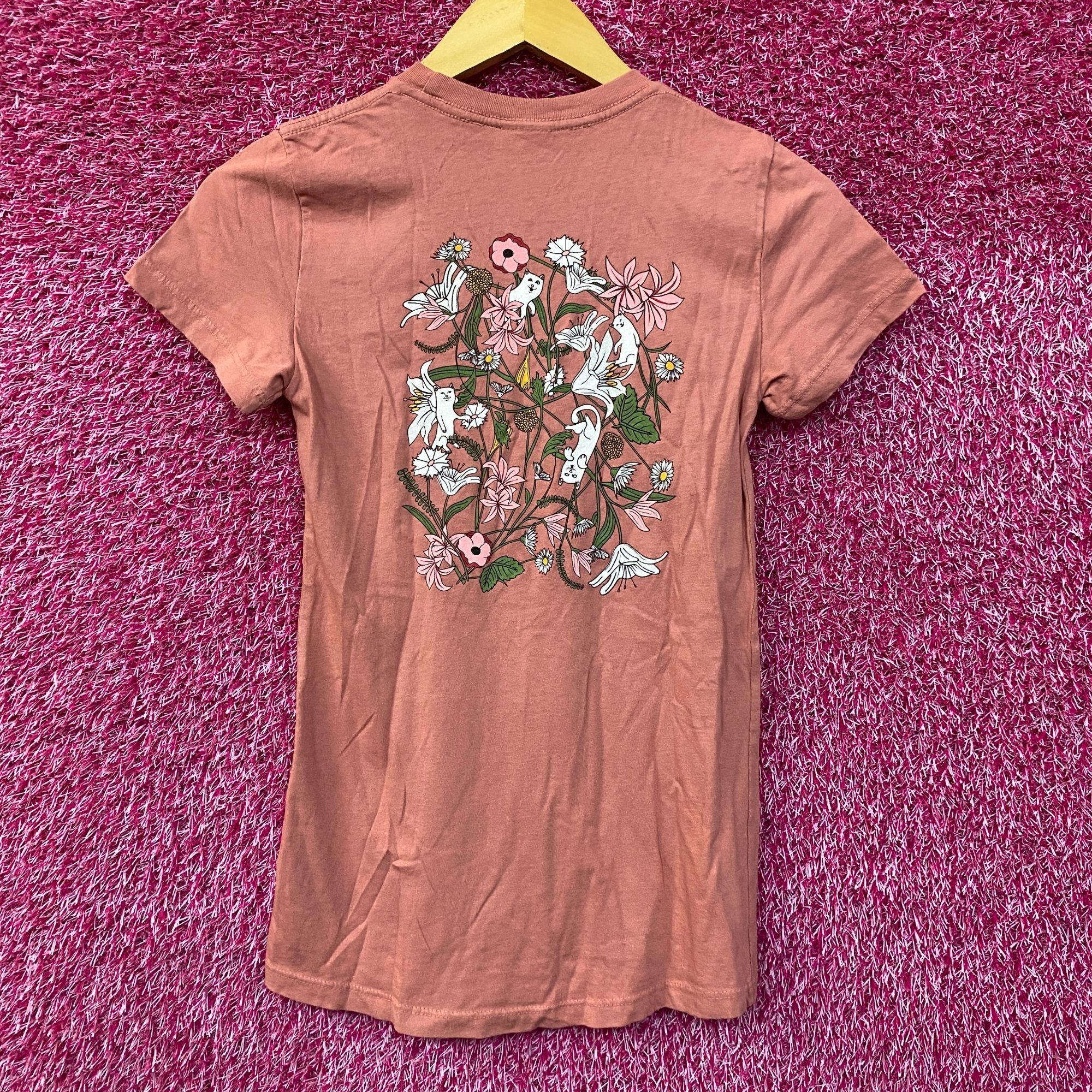 RIPNDIP RIPNDIP Lord Nermal Floral Design T-Shirt Extra Small Size XS / US 0-2 / IT 36-38 - 4 Thumbnail