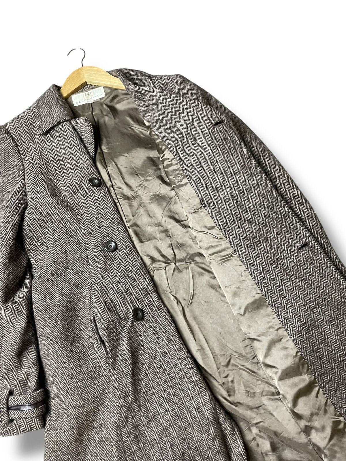 Balenciaga × Designer × Vintage BALENCIAGA Double Breasted Long Tweed Coat (104) Size US XXS / EU 40 - 6 Thumbnail