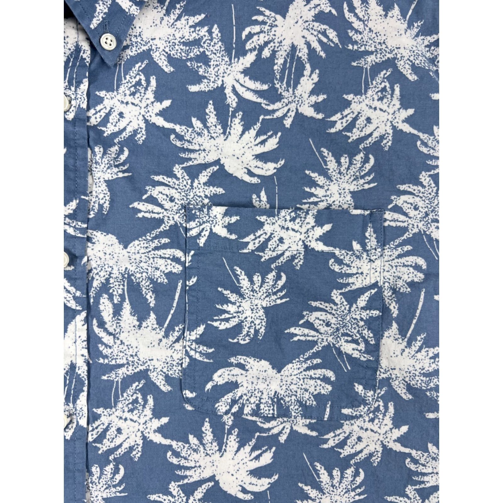 Vintage JACHS Shirt Men 2XL White Blue Floral Palm Button Cotton Blend Hawaiian Size US XXL / EU 58 / 5 - 6 Thumbnail