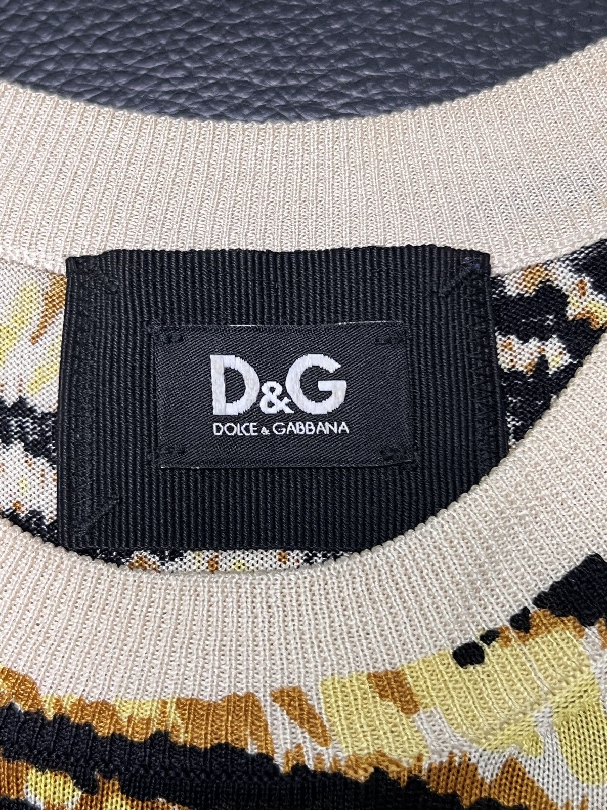 Dolce & Gabbana Dolce&Gabbana by D&G Tiger Pattern Knit Short Sleeve Size S / US 4 / IT 40 - 8 Thumbnail