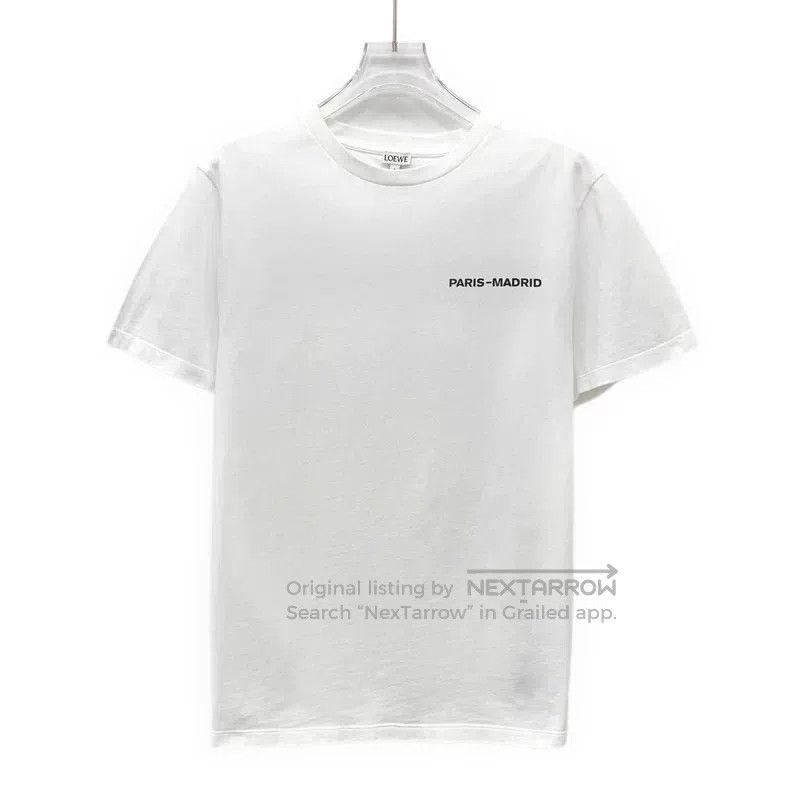 Loewe Loewe White logo lettering snow mountain print, cotton rou Size L / US 10 / IT 46 - 1 Thumbnail