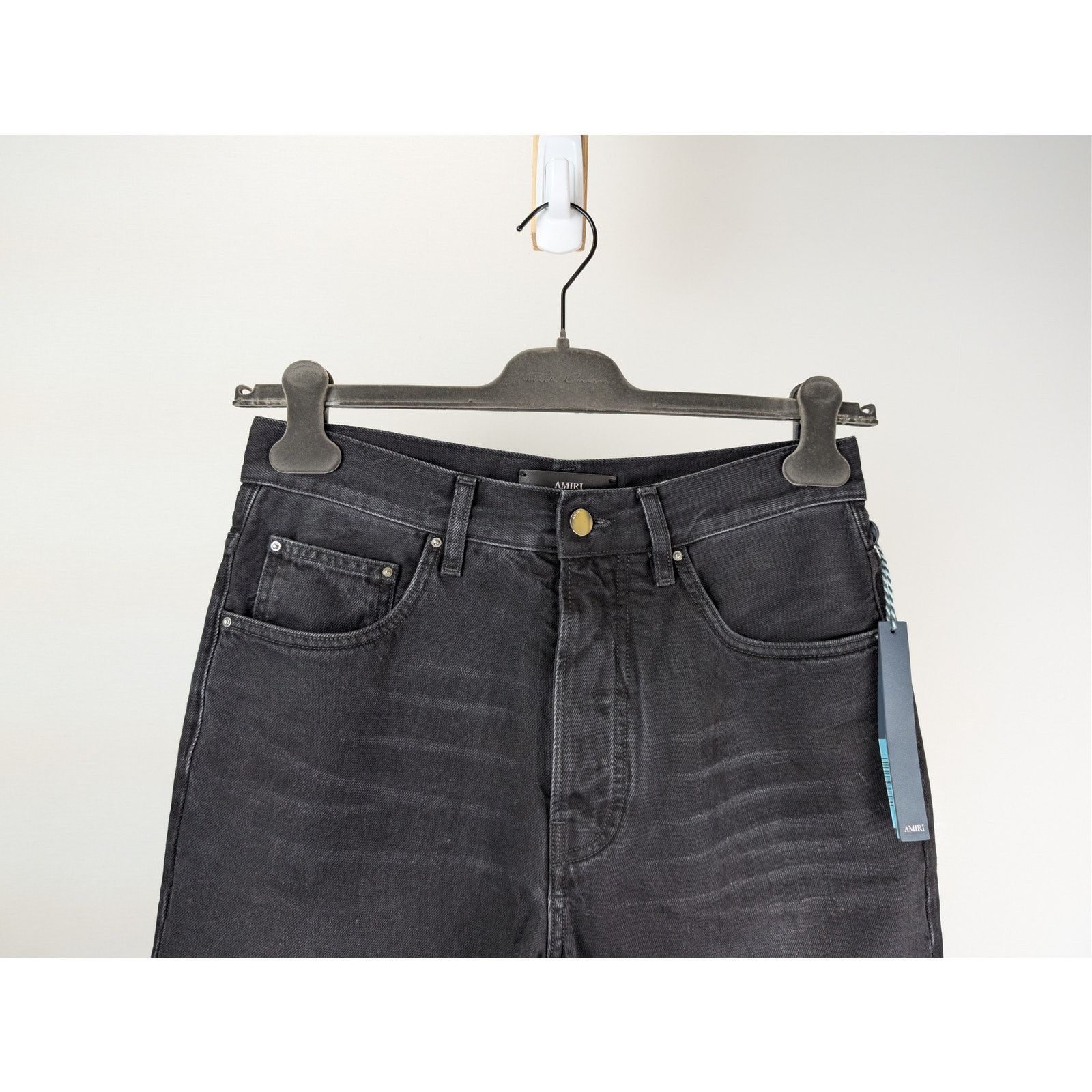 Amiri o1rshd1 Straight Leg Flare Jean Denim in Vintage Black Size US 32 / EU 48 - 3 Thumbnail