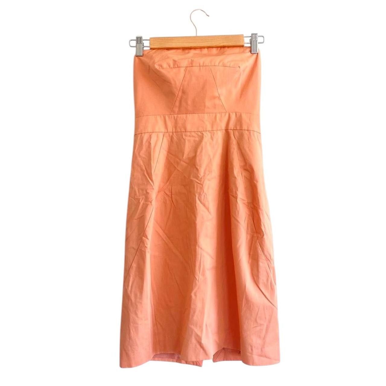 J.Crew J.CREW CORAL PINK ORANGE WOMENS MIDI STRAPLESS DRESS 0 Size XS / US 0-2 / IT 36-38 - 1 Thumbnail
