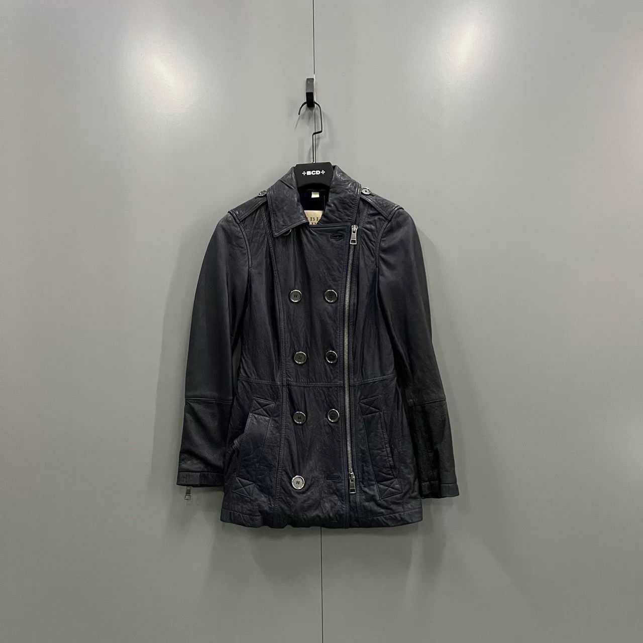 Burberry Burberry Navy Blue Full Leather Coat Size 34 Size US XS / EU 42 / 0 - 1 Thumbnail