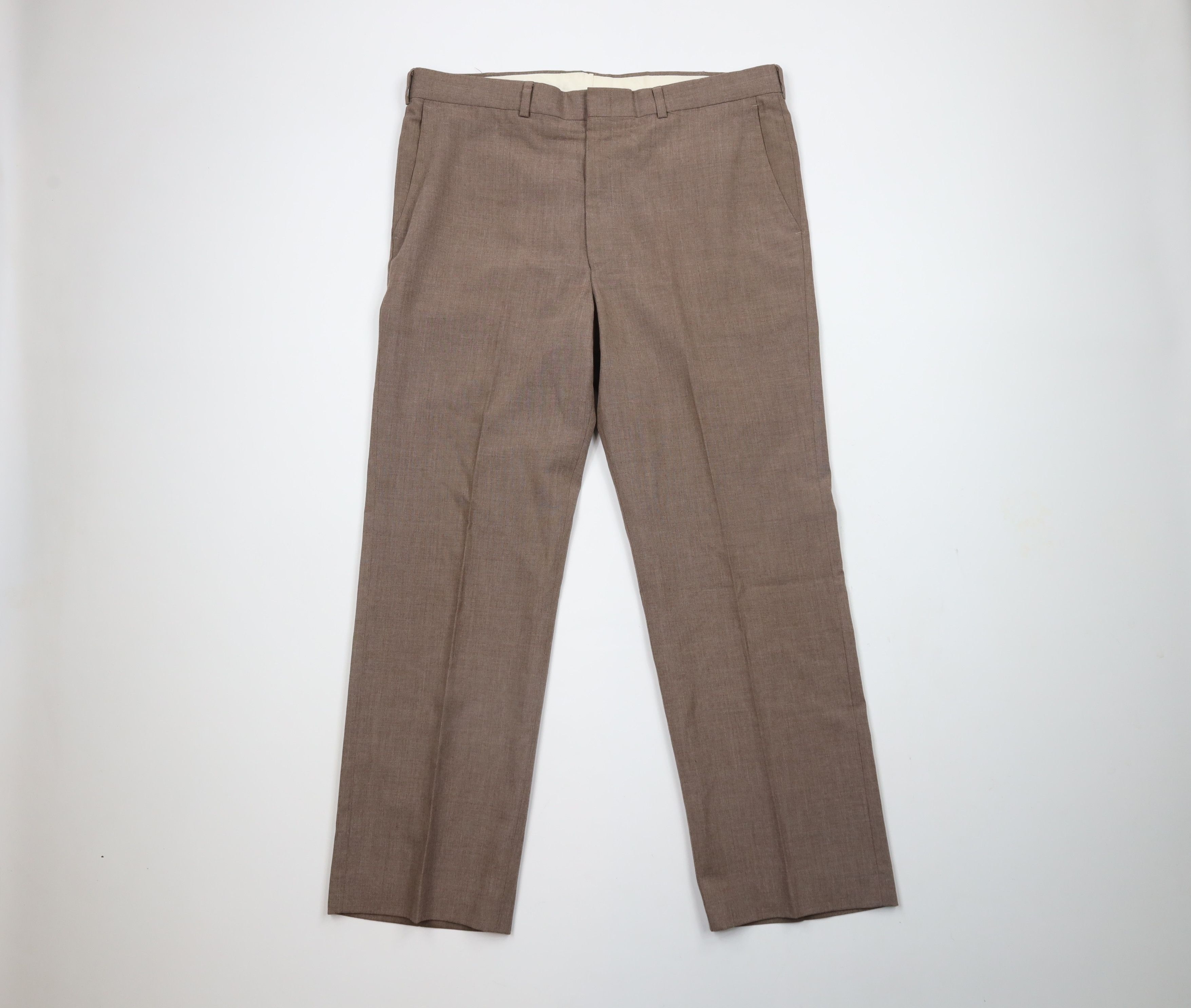 Vintage Vintage 70s Streetwear Wide Leg Chino Pants Heather USA Size US 36 / EU 52 - 1 Thumbnail