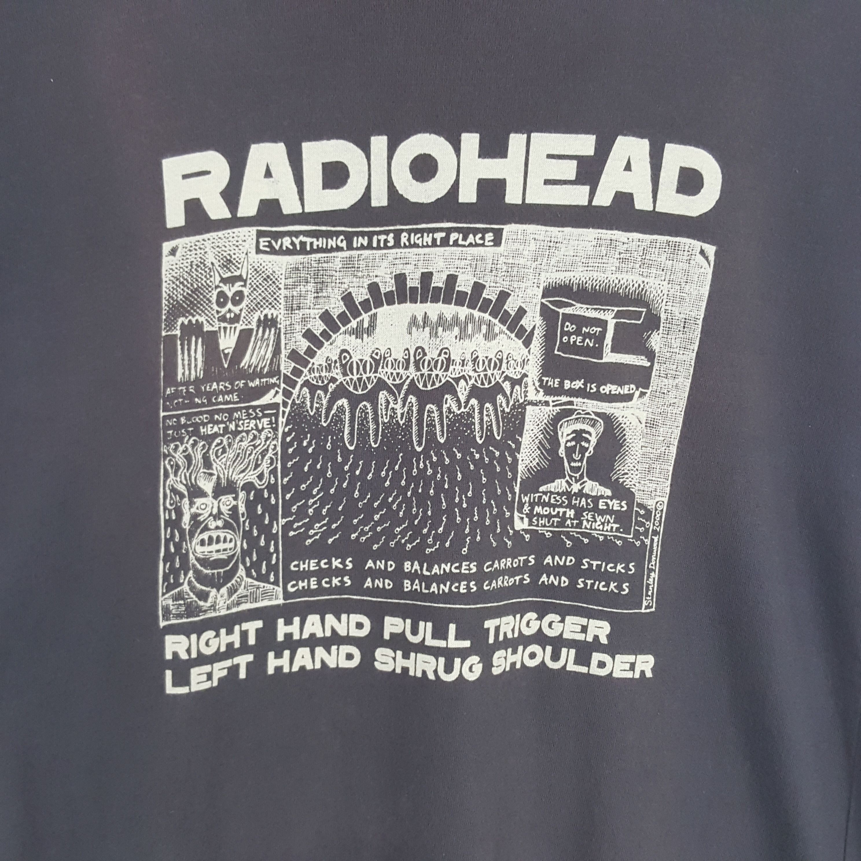 Band Tees × Vintage Vintage RADIOHEAD American Rock Band Tshirt Size US M / EU 48-50 / 2 - 2 Thumbnail