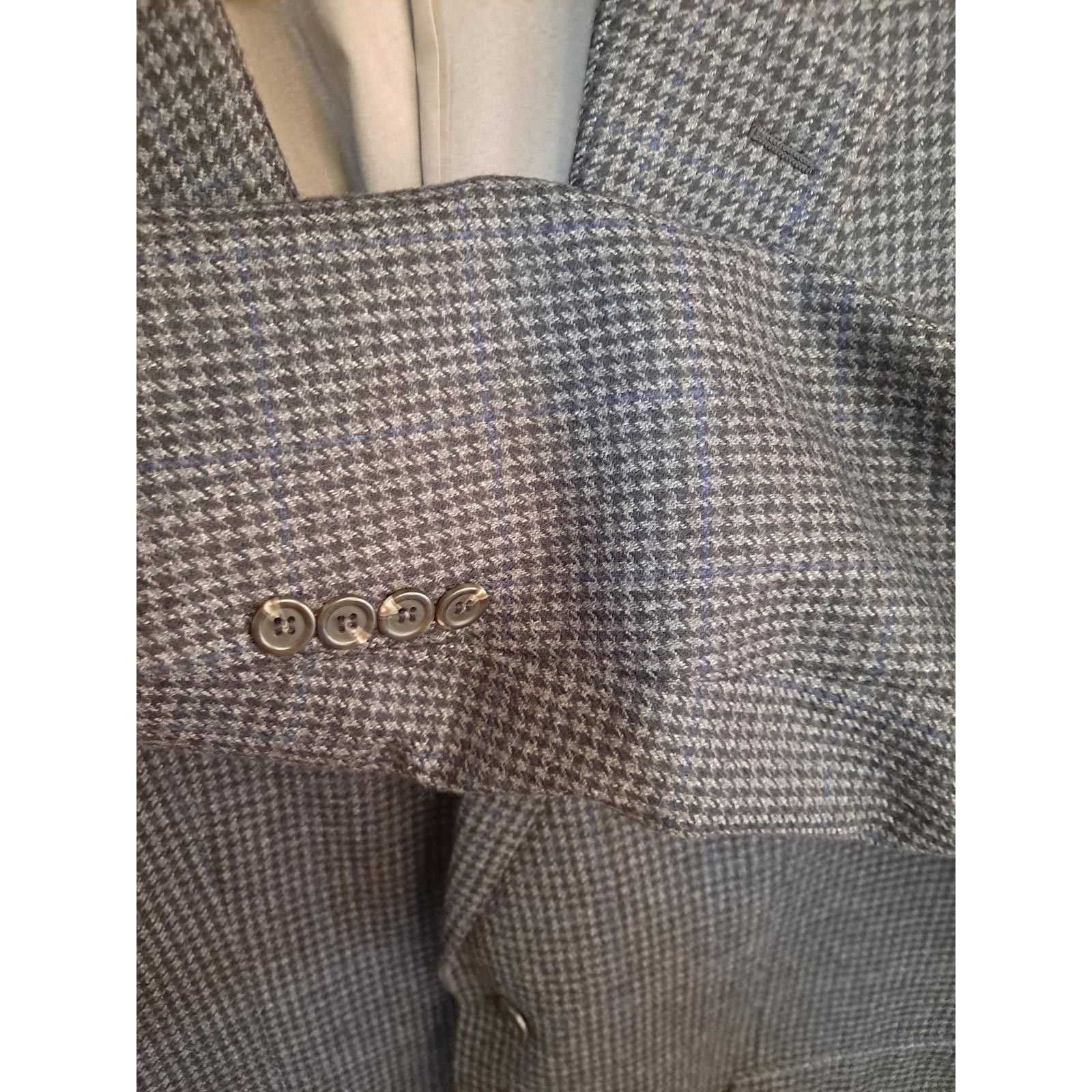 Lauren Ralph Lauren Lauren Ralph Lauren Gray Tweed 2 Button Blazer Wool/Cashmere Size 46R - 2 Thumbnail