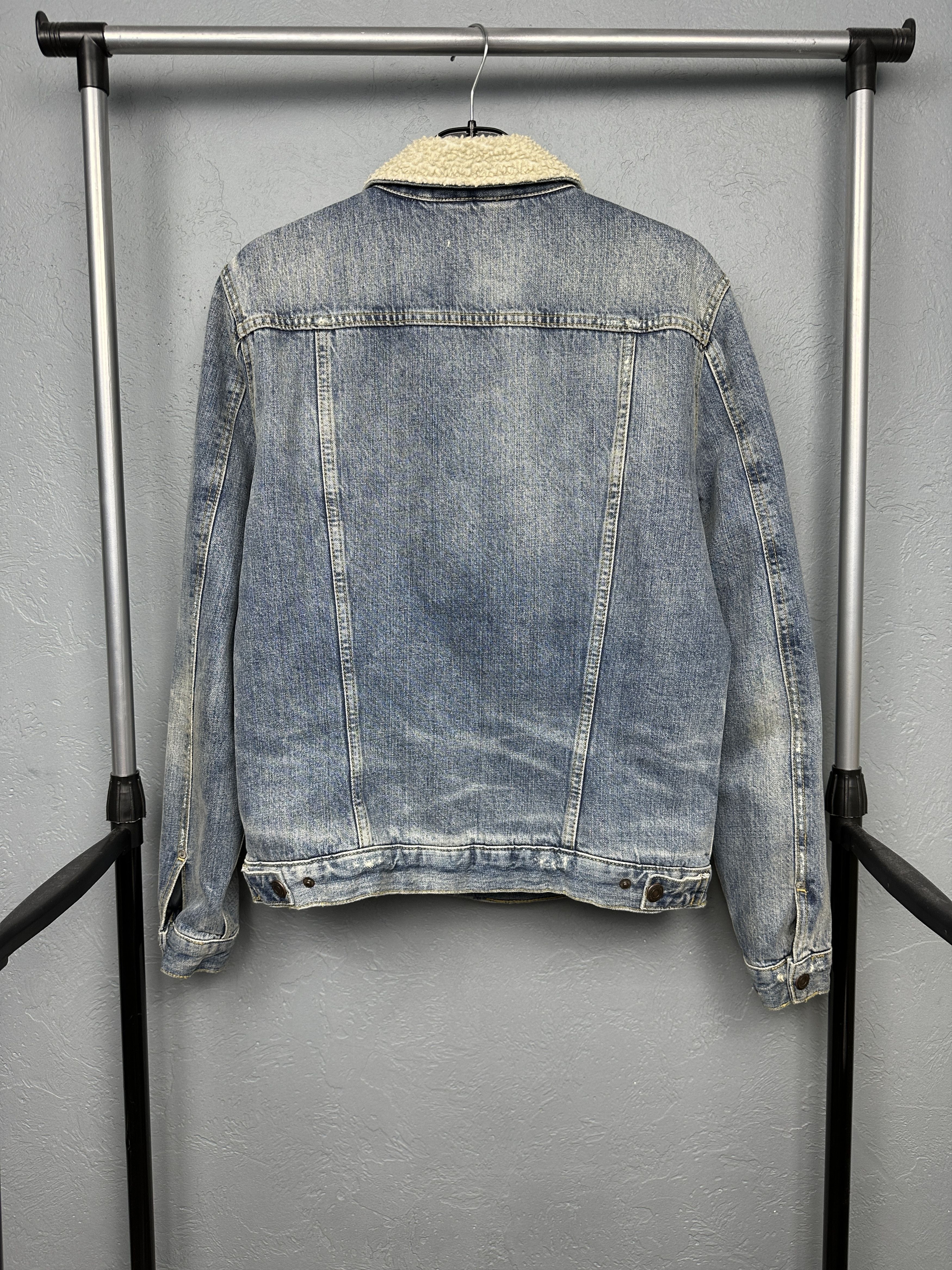 Allsaints Allsaints Ikano Mens Denim Sherpa Jacket Size US M / EU 48-50 / 2 - 8 Thumbnail