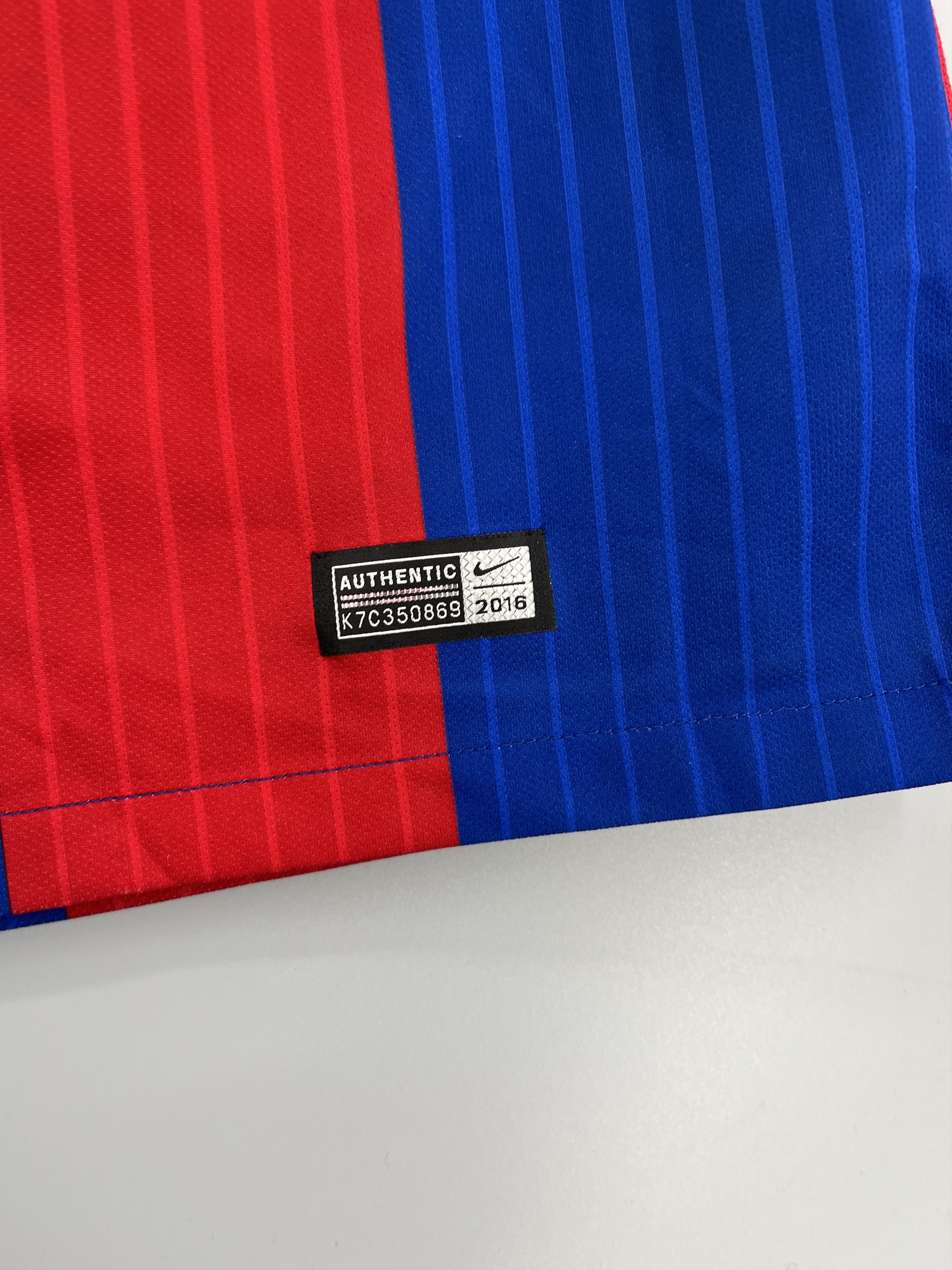 Vintage FC Barcelona Nike 2016 2017 Soccer Jersey Home Football Size US M / EU 48-50 / 2 - 10 Thumbnail