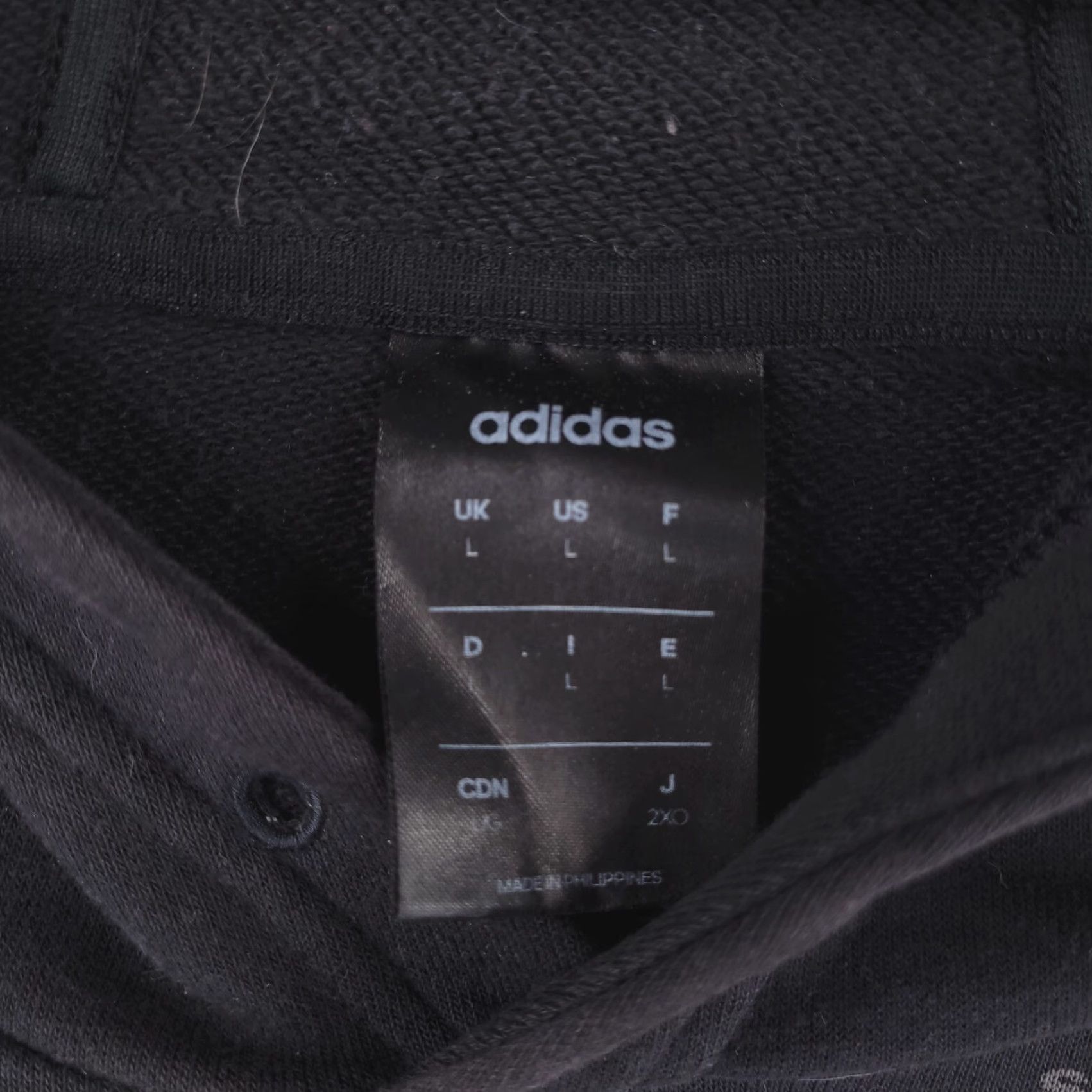 Adidas Adidas Hoodie Men Large Black Distressed Grunge All over Print Sweatshirt Pullover Size US L / EU 52-54 / 3 - 4 Thumbnail