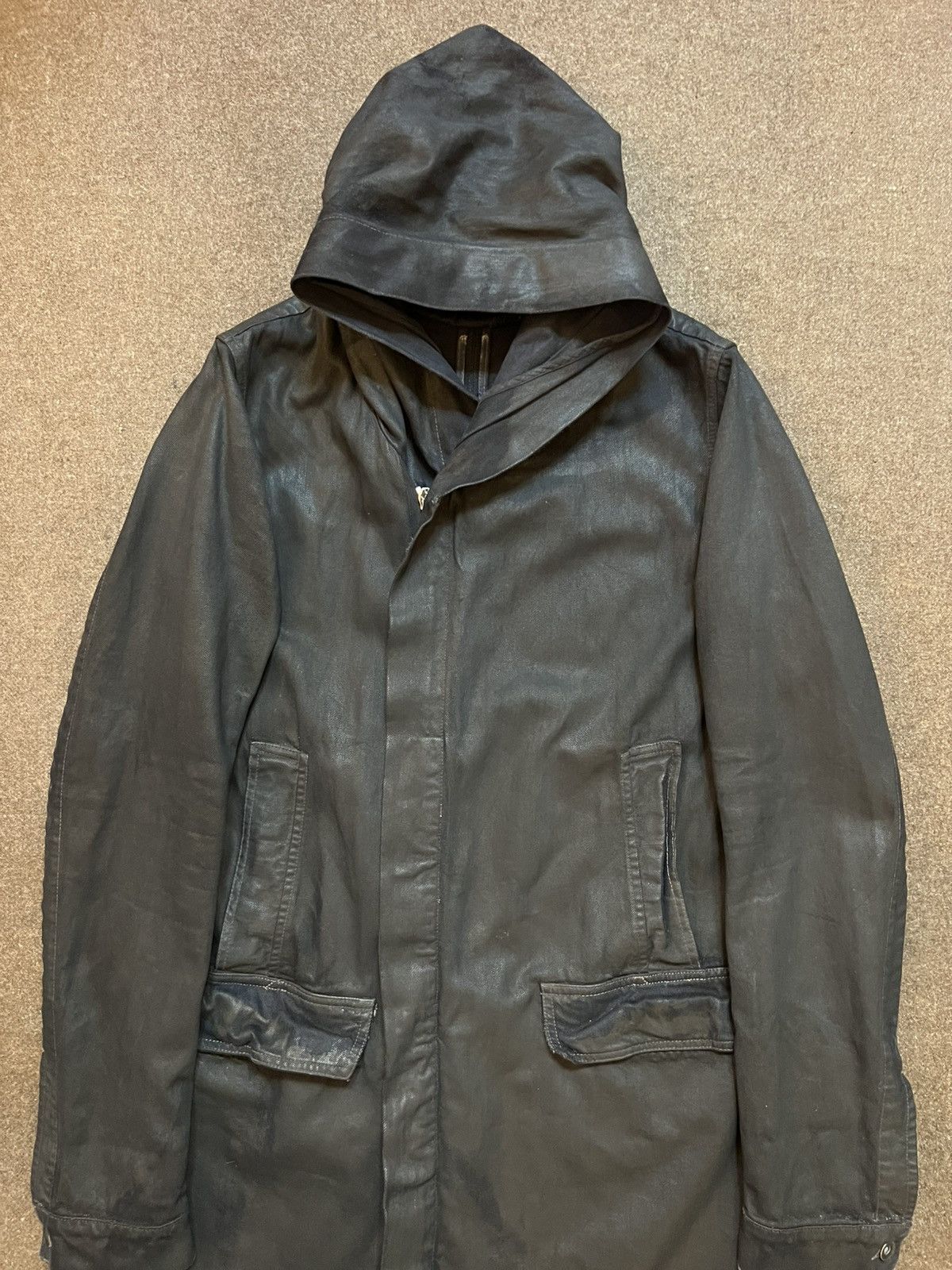 Rick Owens Rick Owens 2000’s Waxed Fishtail Parka Size US S / EU 44-46 / 1 - 3 Thumbnail