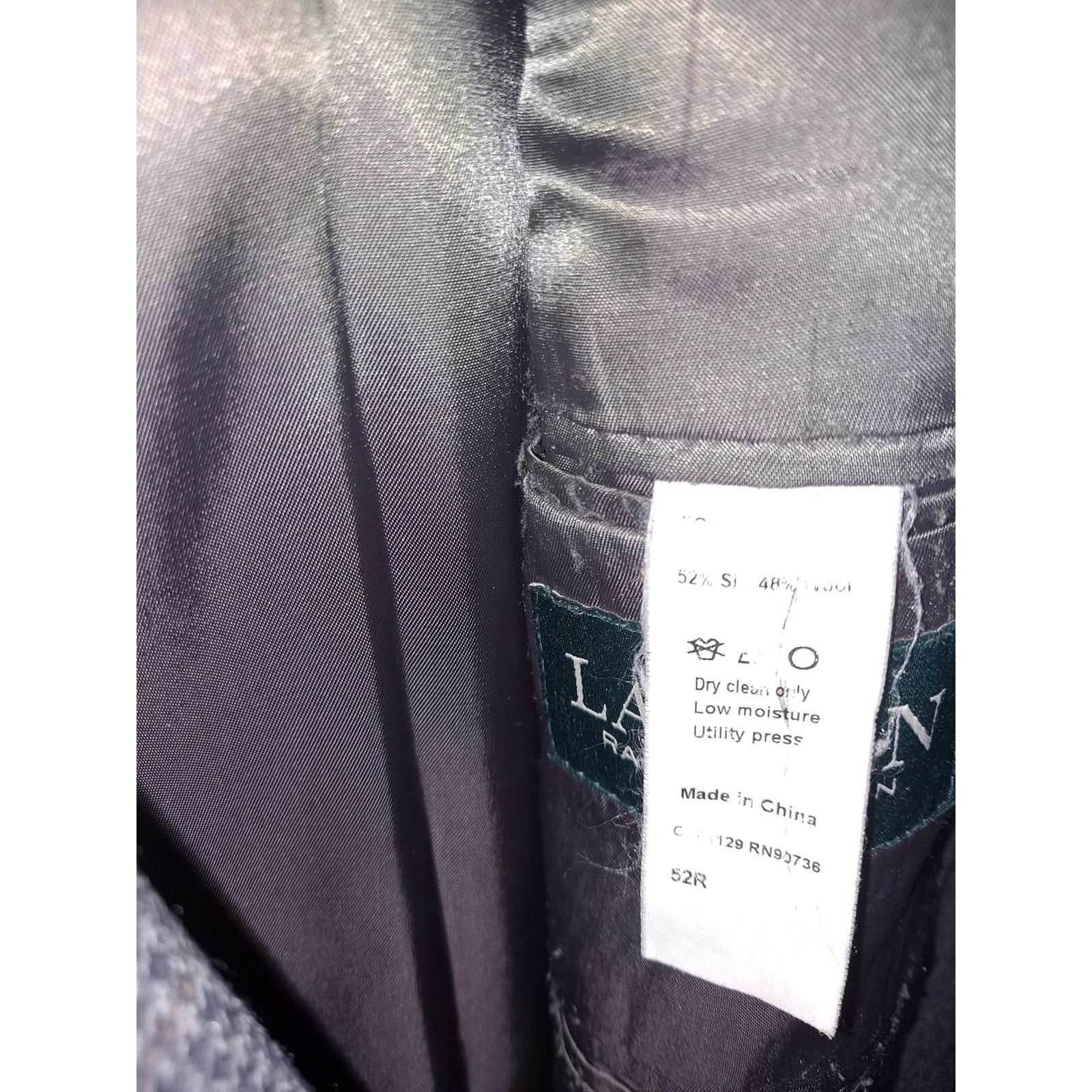 Ralph Lauren Ralph Lauren Gray with Orange Plaid 2 Button Silk/Wool Blaze Size 52R - 5 Thumbnail