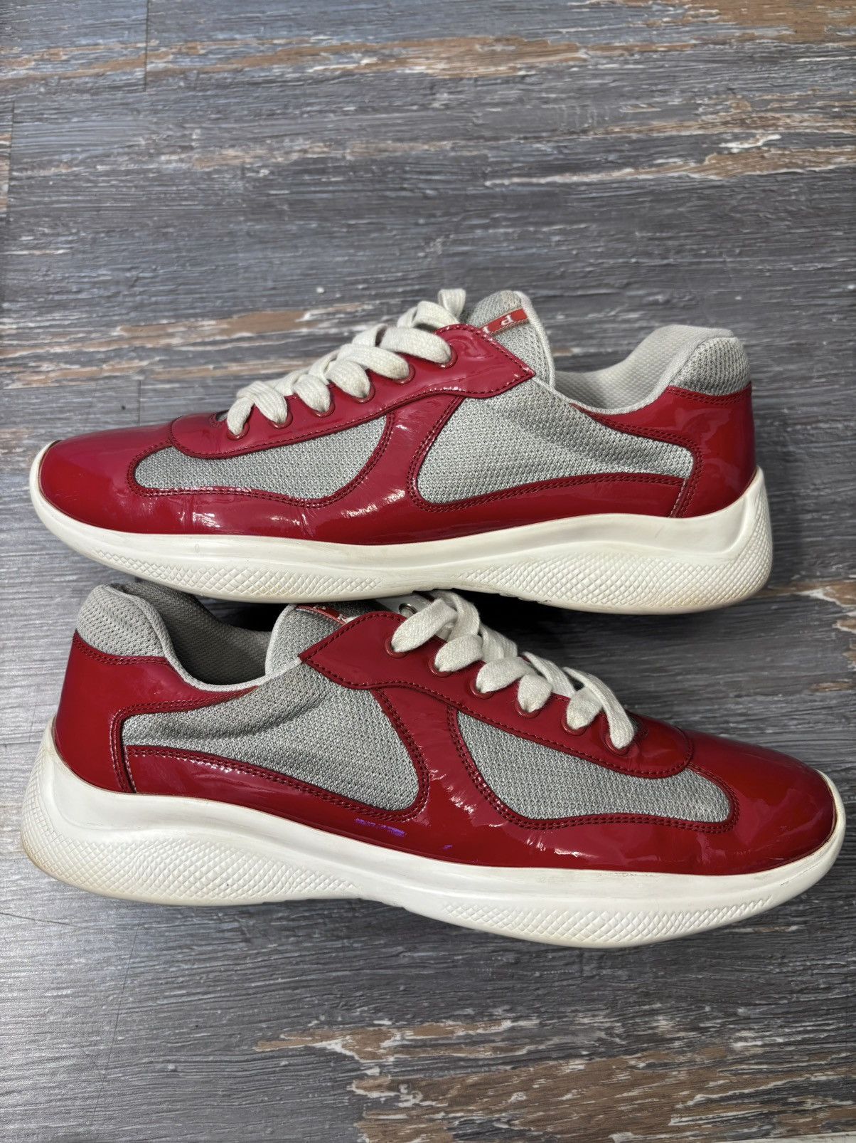 Prada Prada Americas Cup Red Patent Leather Size 11 Size US 11 / EU 44 - 2 Thumbnail
