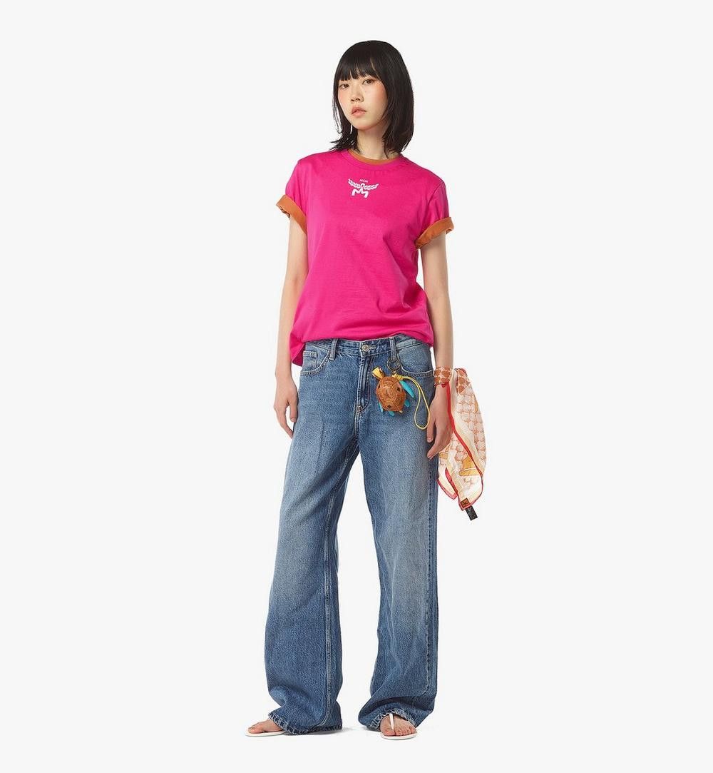 MCM o1mt1gz0126 Short Sleeve T-Shirt in Pink Size L / US 10 / IT 46 - 3 Thumbnail