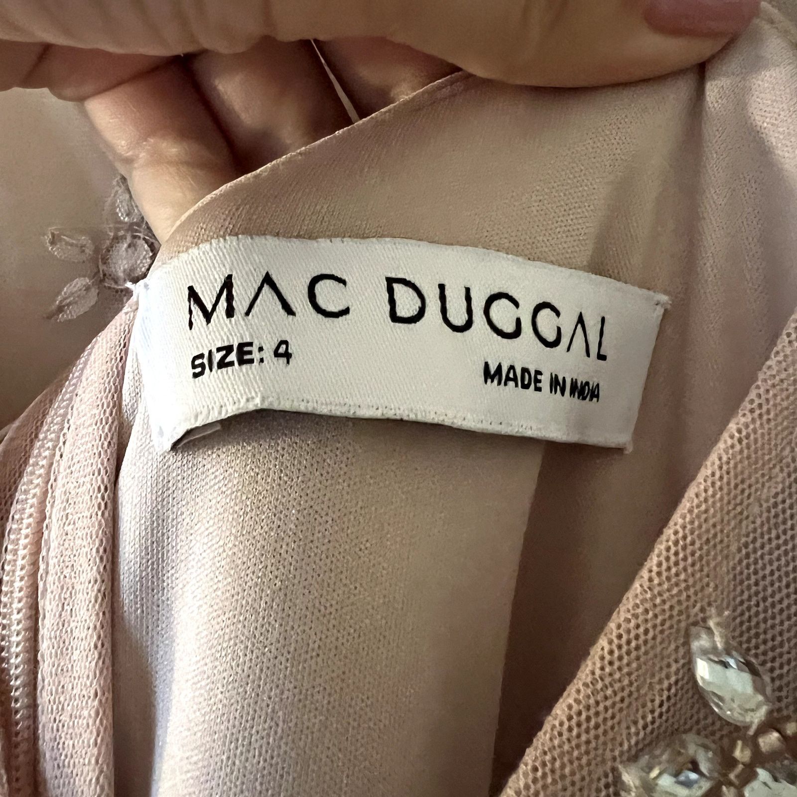 MACH & MACH Mac Duggal Pink V Neck A Line Gown maxi dress size 4 UB Size S / US 4 / IT 40 - 7 Thumbnail