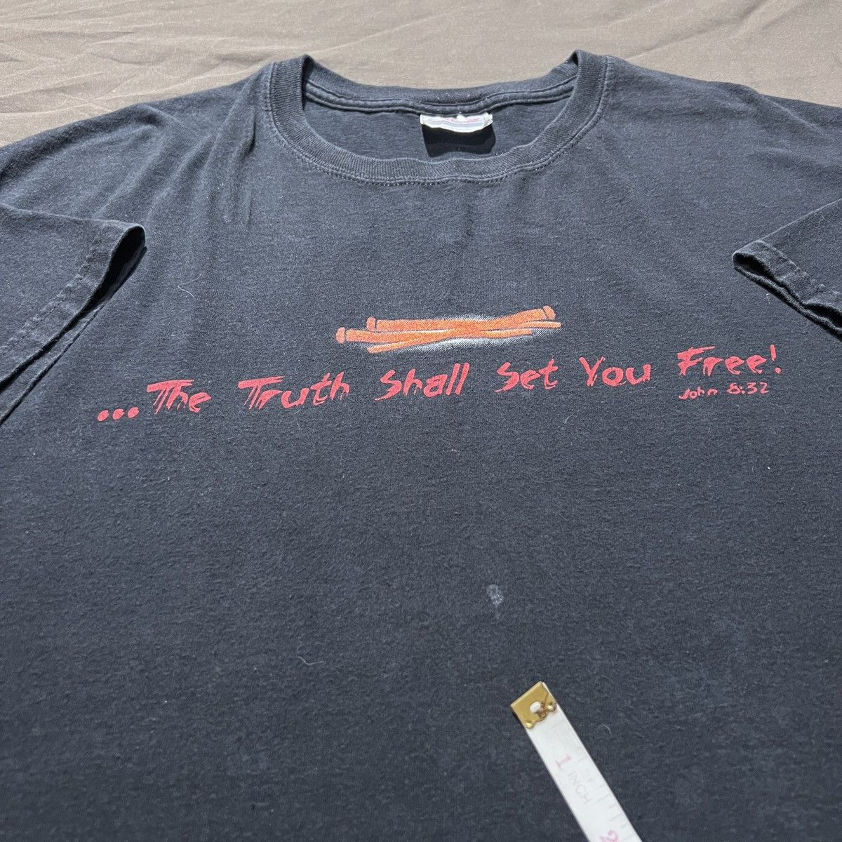 Vintage Vintage Y2K Jesus God Bible Holy Promo Tee XL Faded Size US XL / EU 56 / 4 - 4 Thumbnail