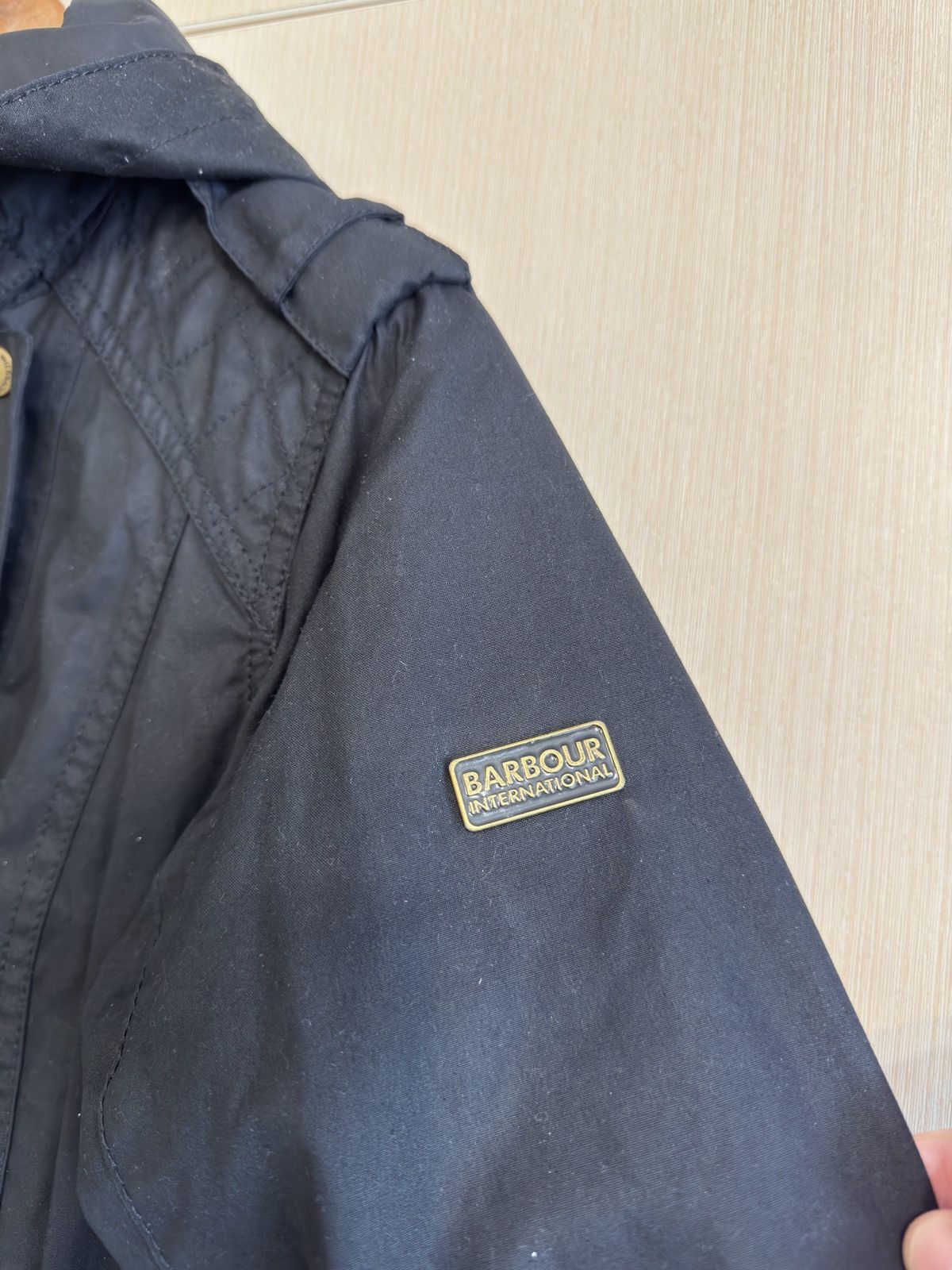 Barbour Barbour International Hairpin Hooded Wax Women’s Jacket Size L / US 10 / IT 46 - 10 Thumbnail