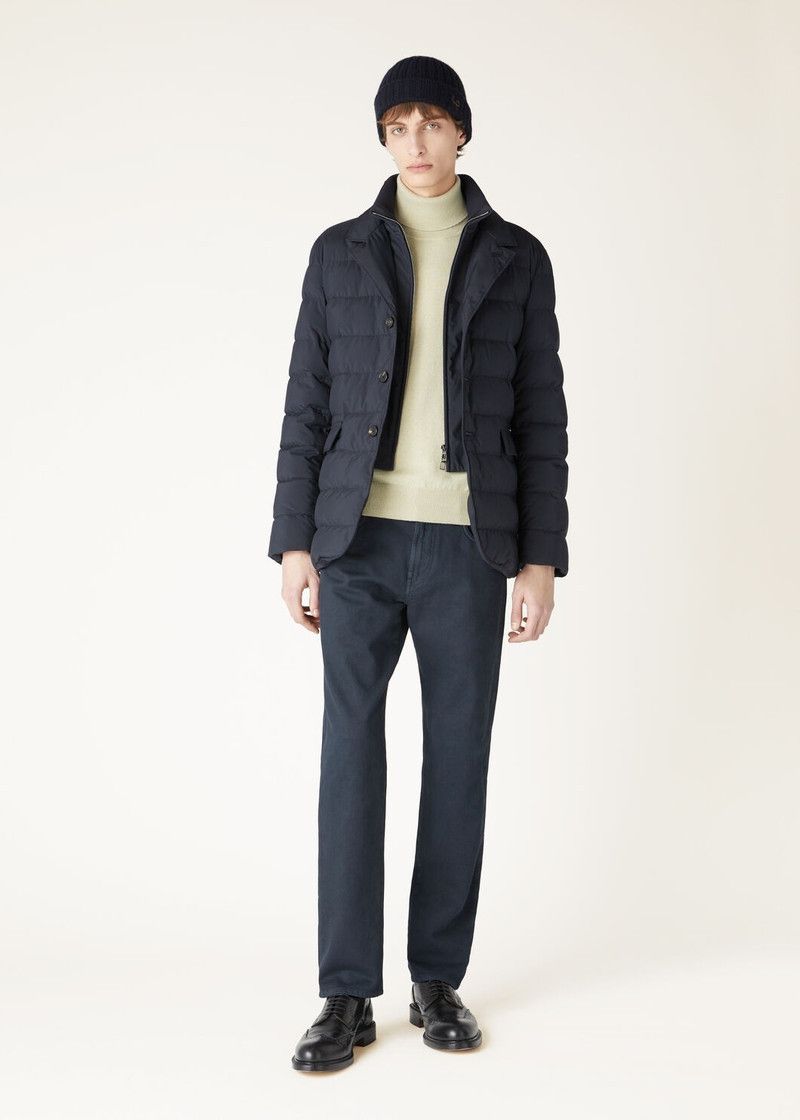 Loro Piana o1w1db10226 FAN3988 Nama Jacket in Navy Blue Size US L / EU 52-54 / 3 - 2 Thumbnail