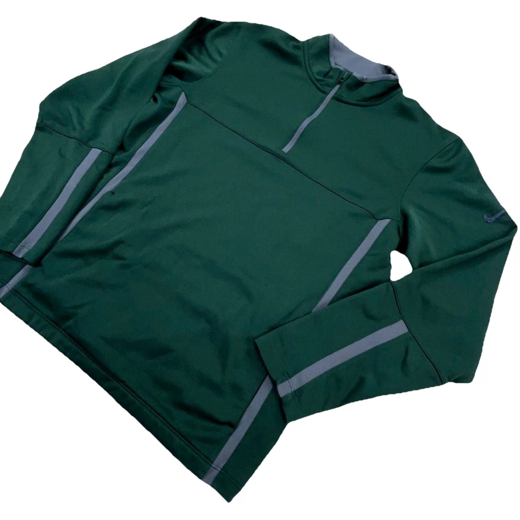 Nike Nike Therma Fit Sweatshirt Pullover Sweater Quarter Zip Green Gray Small Men Size US S / EU 44-46 / 1 - 2 Thumbnail