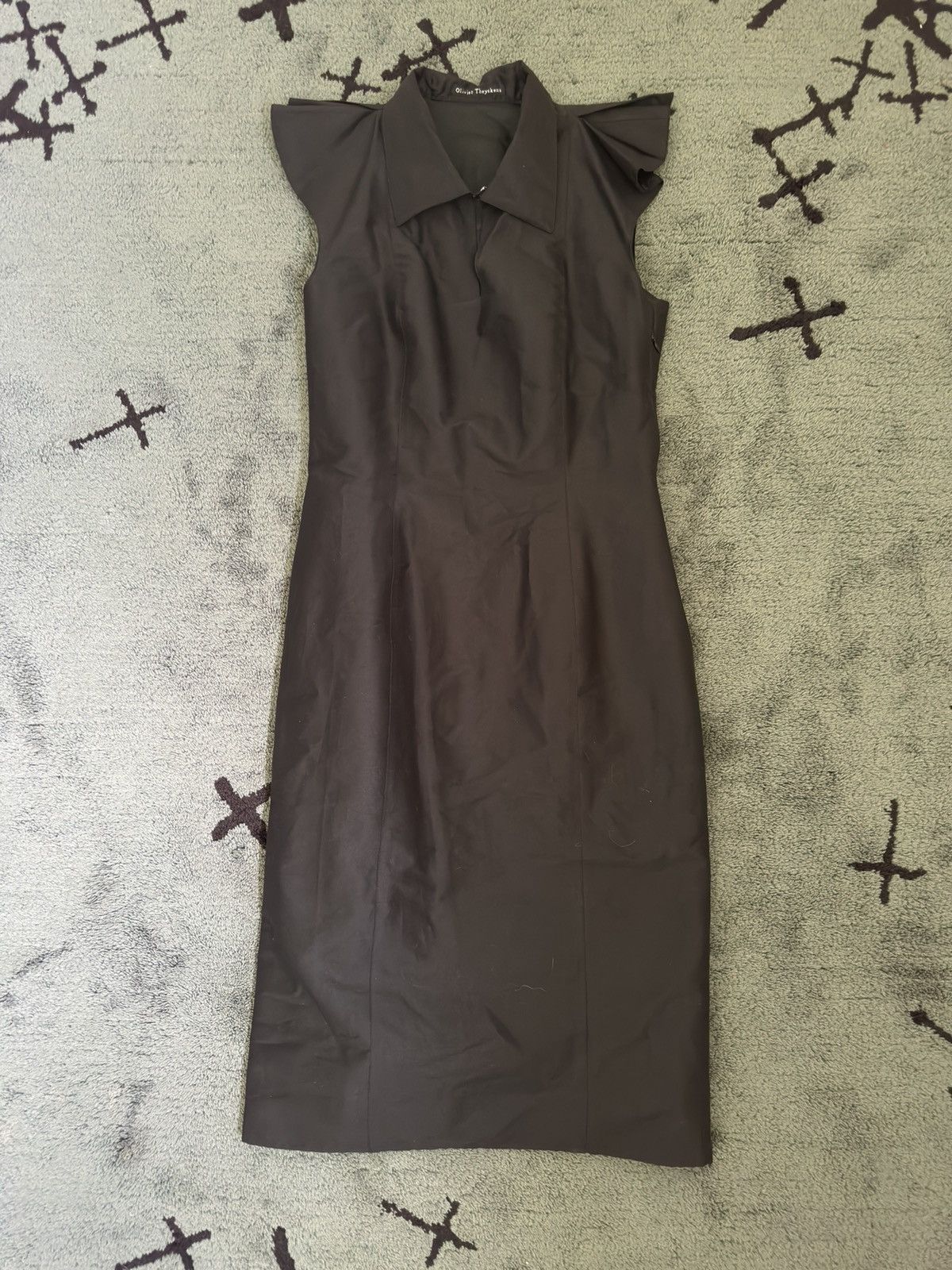 Olivier Theyskens Archive Olivier Theyskens Spring 1999 Collared Dress Vintage Size XL / US 12-14 / IT 48-50 - 1 Thumbnail