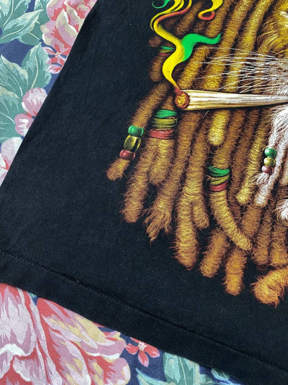 Band Tees × Vintage Rasta Lion T-Shirt The Lion Rastafari Dreadlocks Reggae Size US M / EU 48-50 / 2 - 7 Thumbnail