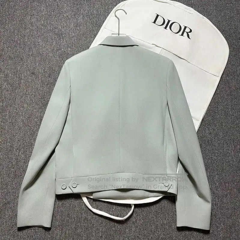 Dior Dior Long Sleeve Aqua Wool Outerwear . Size US XL / EU 56 / 4 - 2 Thumbnail