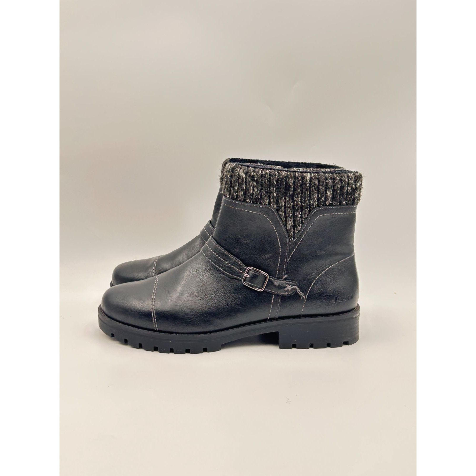 Other JSport Violet Women 11M Black Ankle Boots Memory Foam All Te Size US 11 / IT 41 - 1 Thumbnail