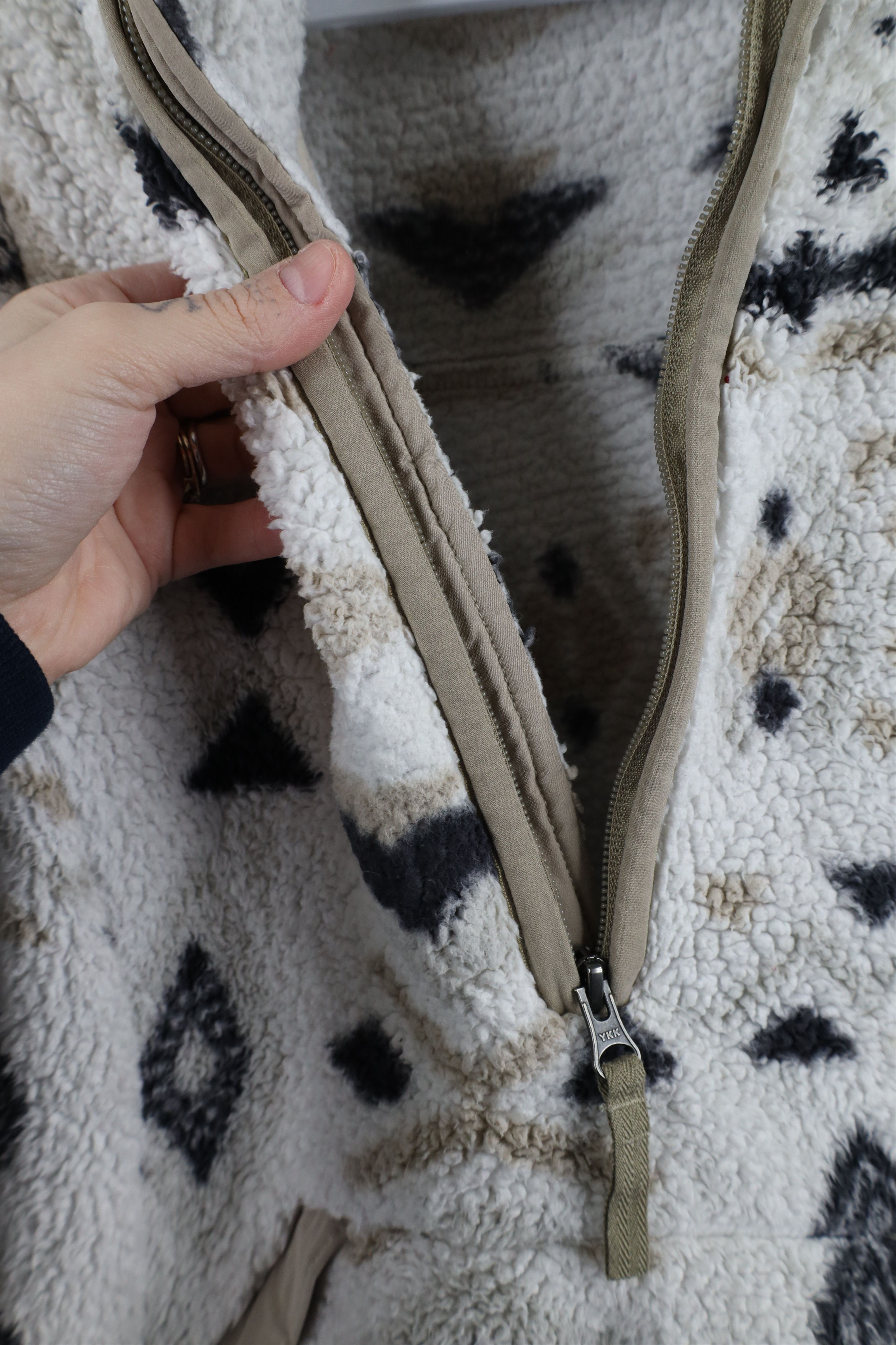 The North Face × Vintage The North Face Deep Pile Fleece Campshire Half Zip Hoodie Size XS / US 0-2 / IT 36-38 - 7 Thumbnail