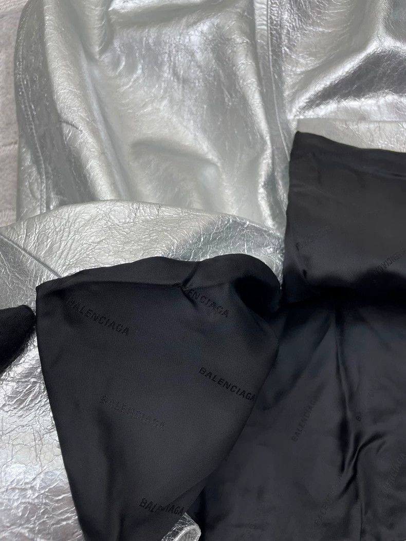 Balenciaga Balenciaga size 36 Silver Leather Skirt Size 35" - 4 Thumbnail