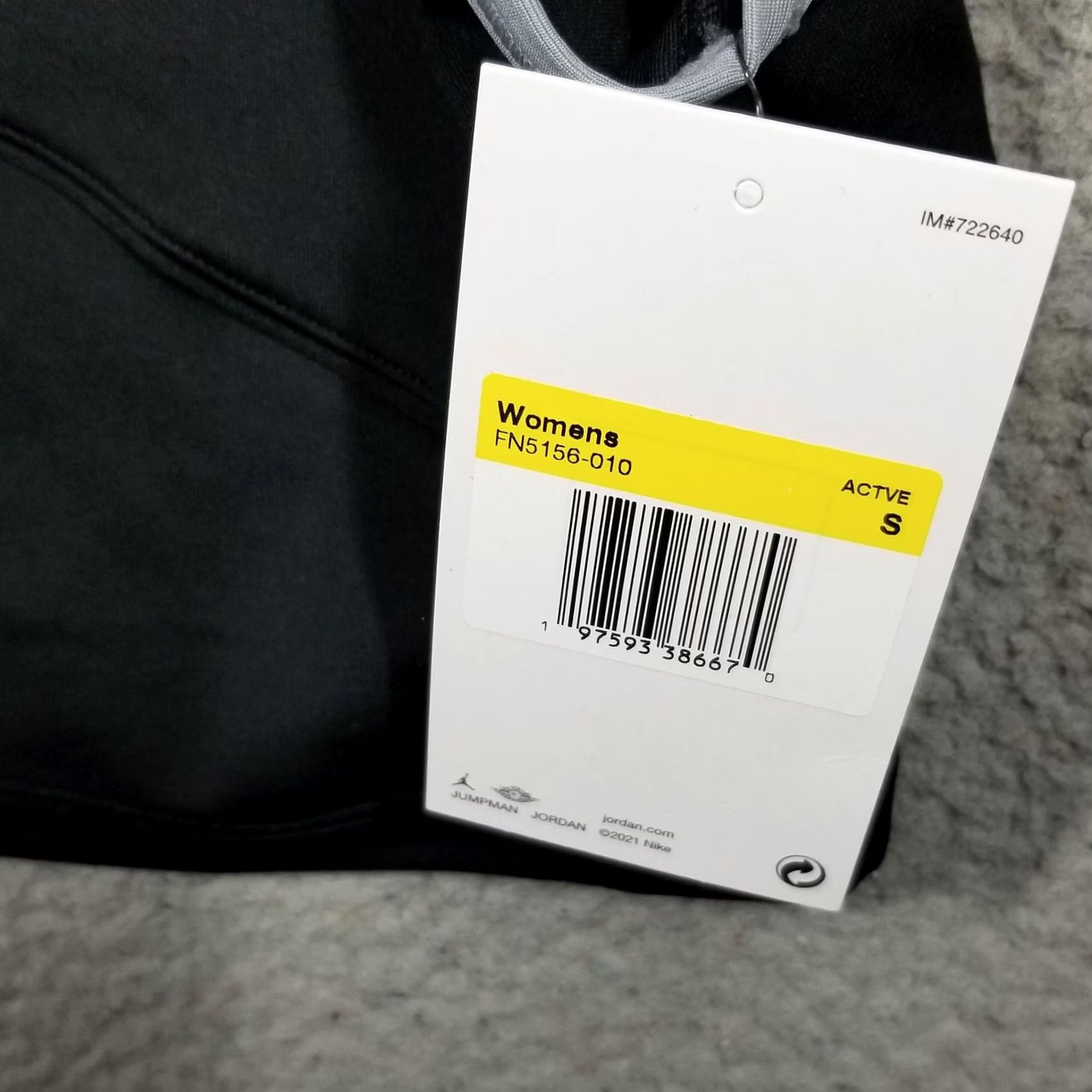 Nike Jordan Dri-FIT Sports Bra Womens Small Black Racerback Bodycon FN5156-010 Size ONE SIZE - 4 Thumbnail