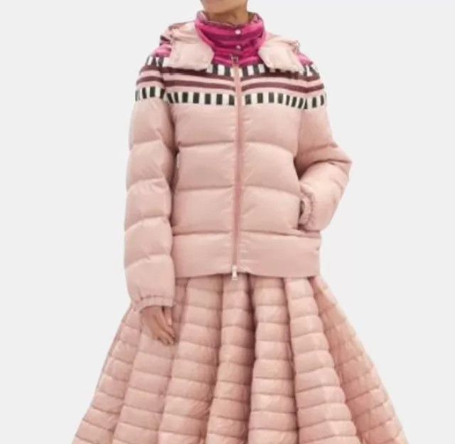Moncler Moncler Pink Pattern Hooded Down Jacket 1 95 New Size S / US 4 / IT 40 - 9 Thumbnail