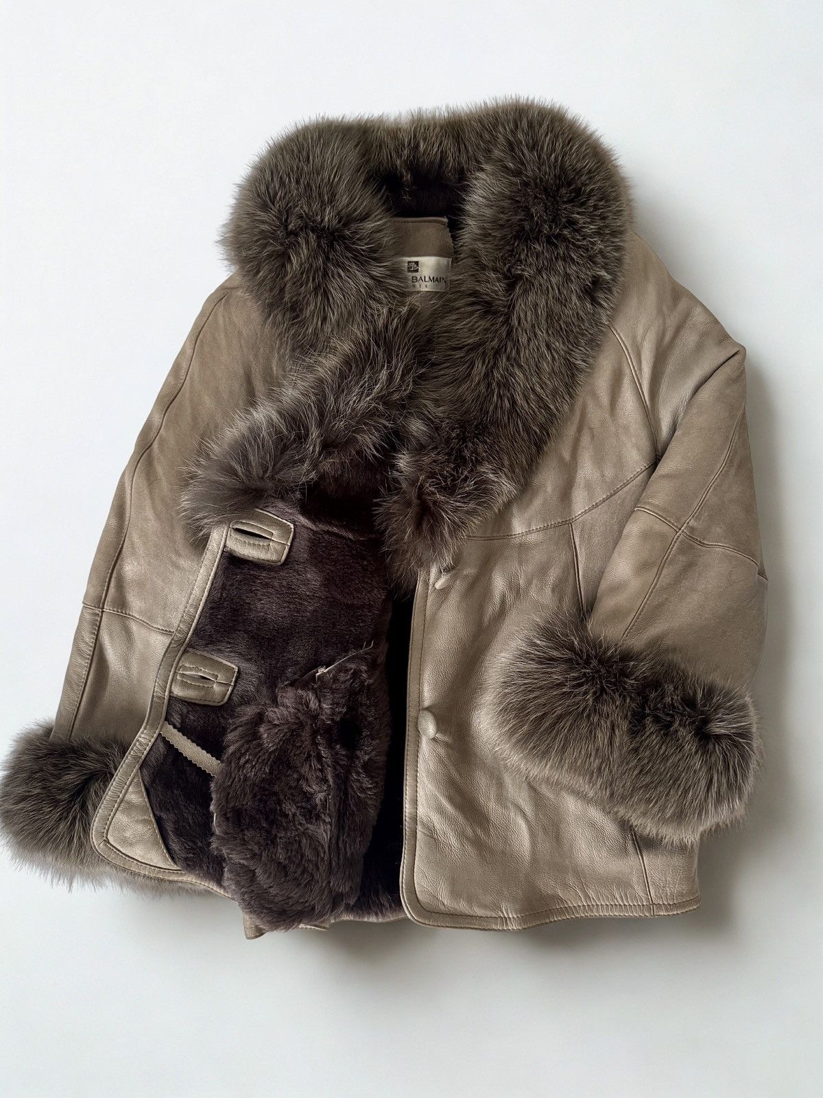 Pierre Balmain Pierre Balmain Shearling Leather Jacket Genuine Fur Trim Size M / US 6-8 / IT 42-44 - 1 Thumbnail