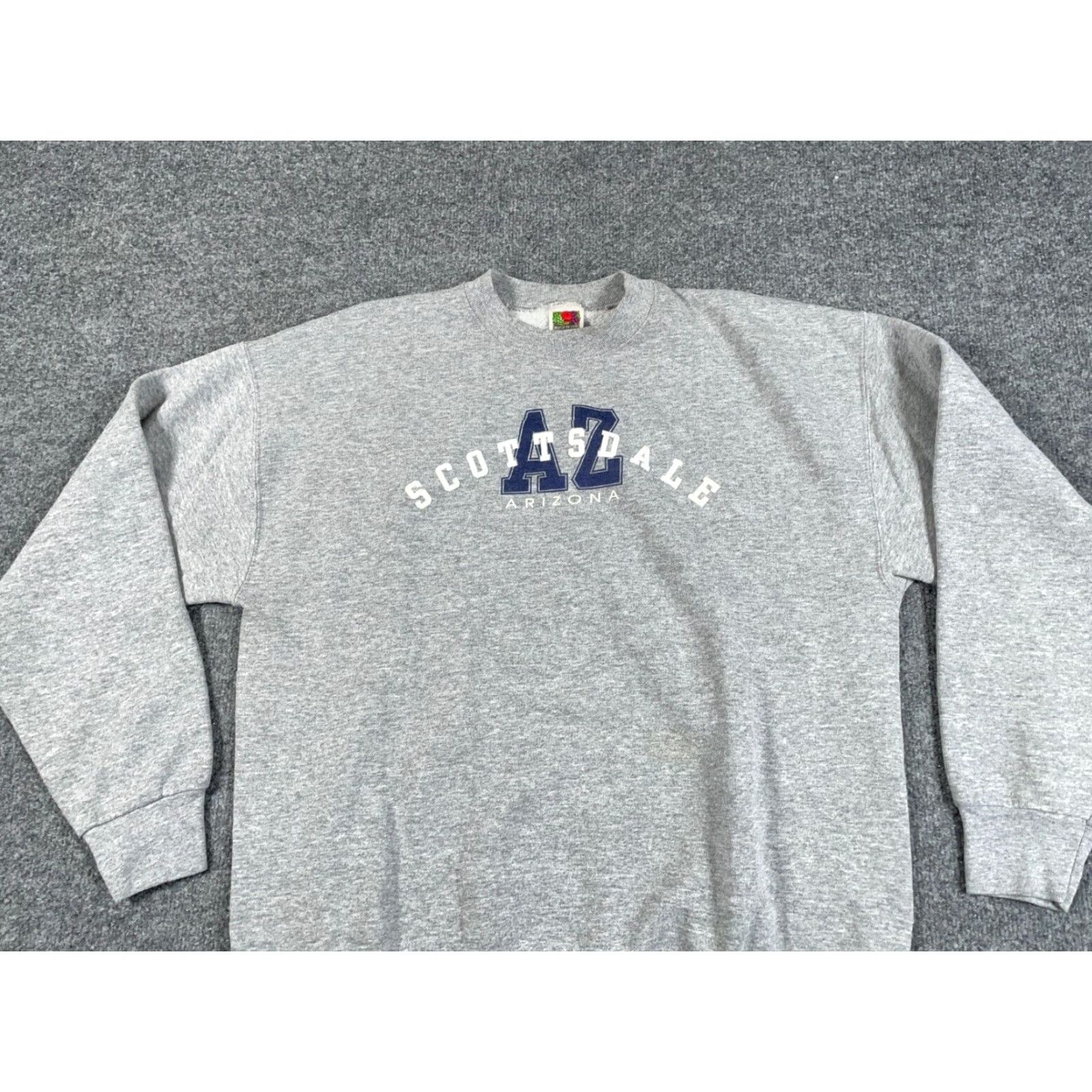 Fruit Of The Loom VINTAGE Scottsdale Arizona Sweatshirt Mens XL Gray 50-50 Lightweight Cotton Blend Graphic Print 90s Retro Size US XL / EU 56 / 4 - 8 Thumbnail