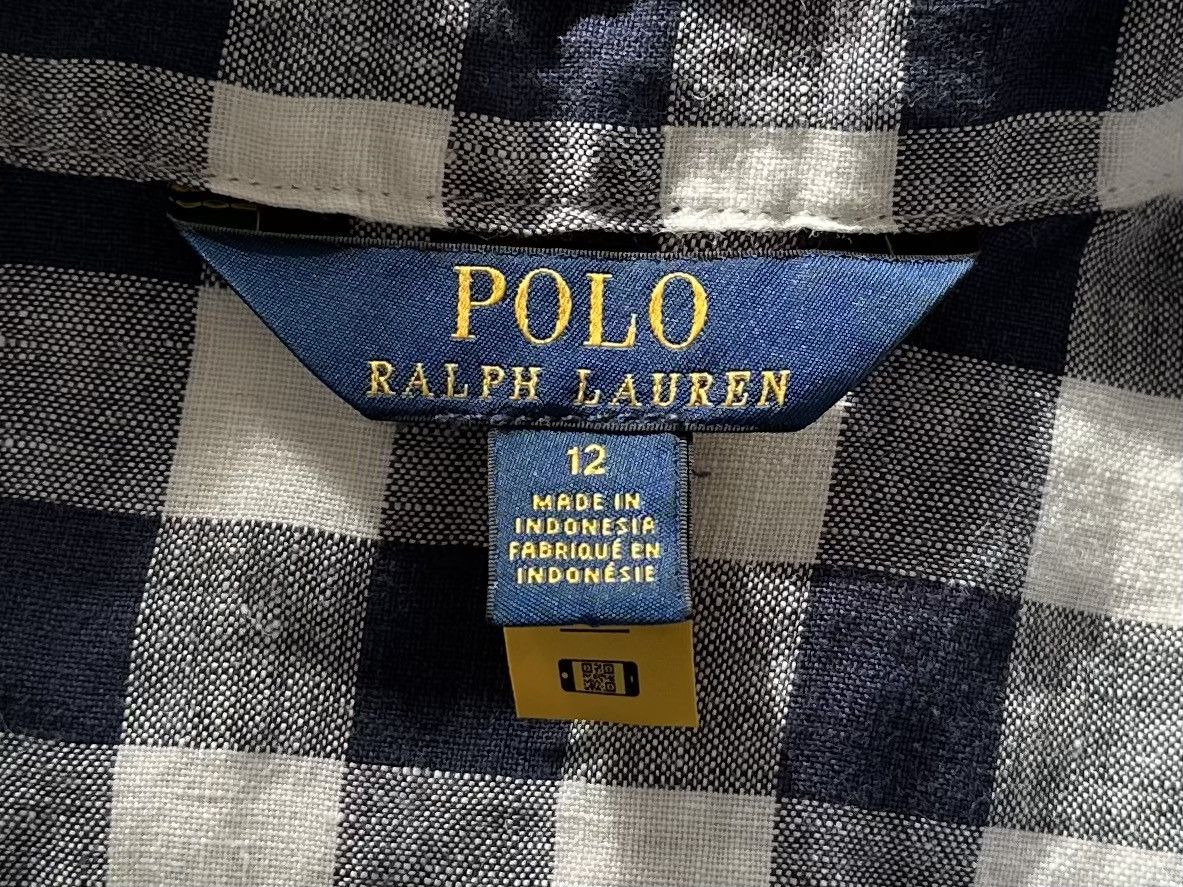 Polo Ralph Lauren Polo Ralph Lauren 100% Linen Logo Shirt Dress Size 12 Years Size XXS / US 00 / IT 34 - 5 Thumbnail