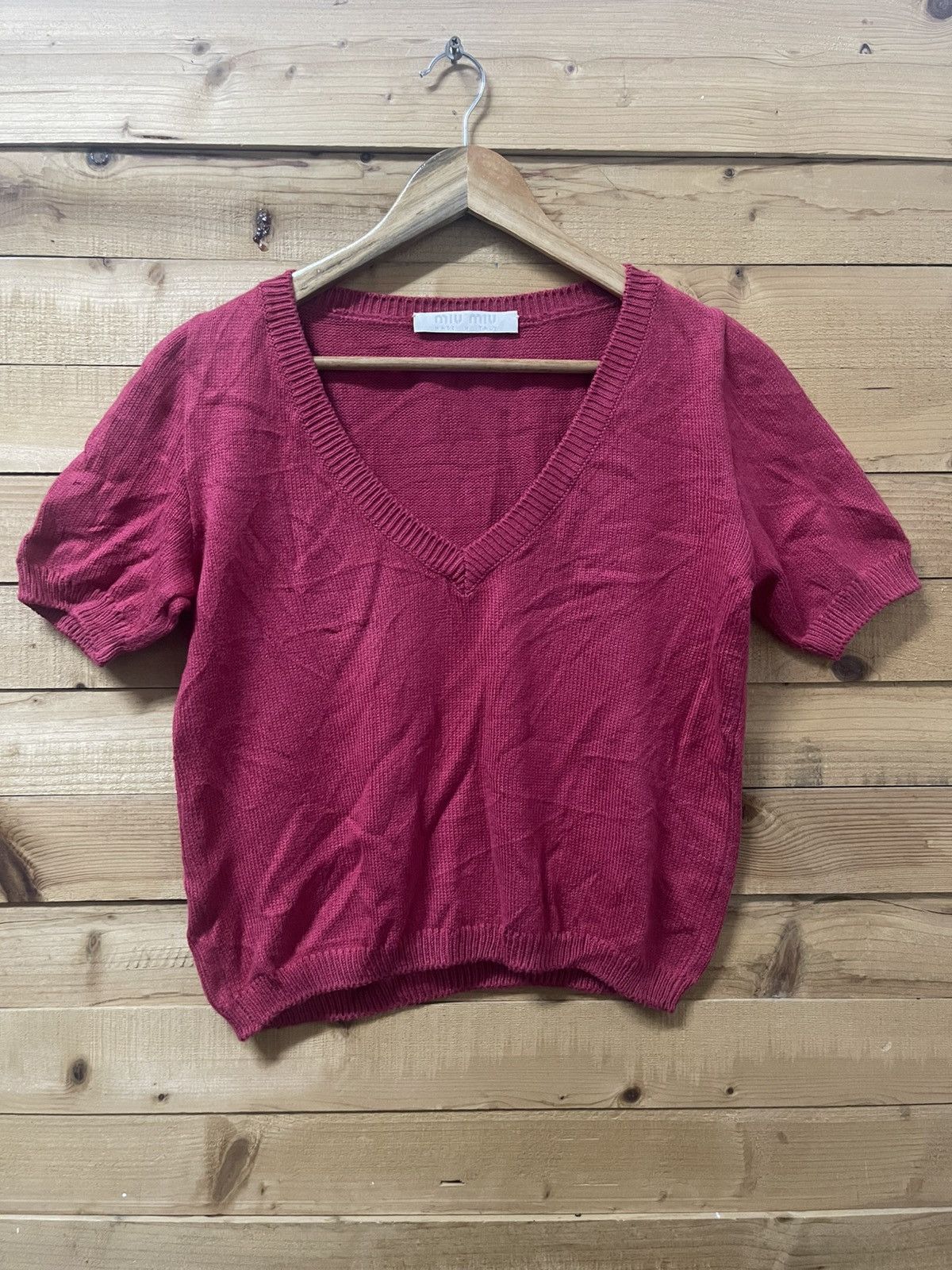 Miu Miu miu miu made in italy short sleeve knitwear Size M / US 6-8 / IT 42-44 - 1 Thumbnail