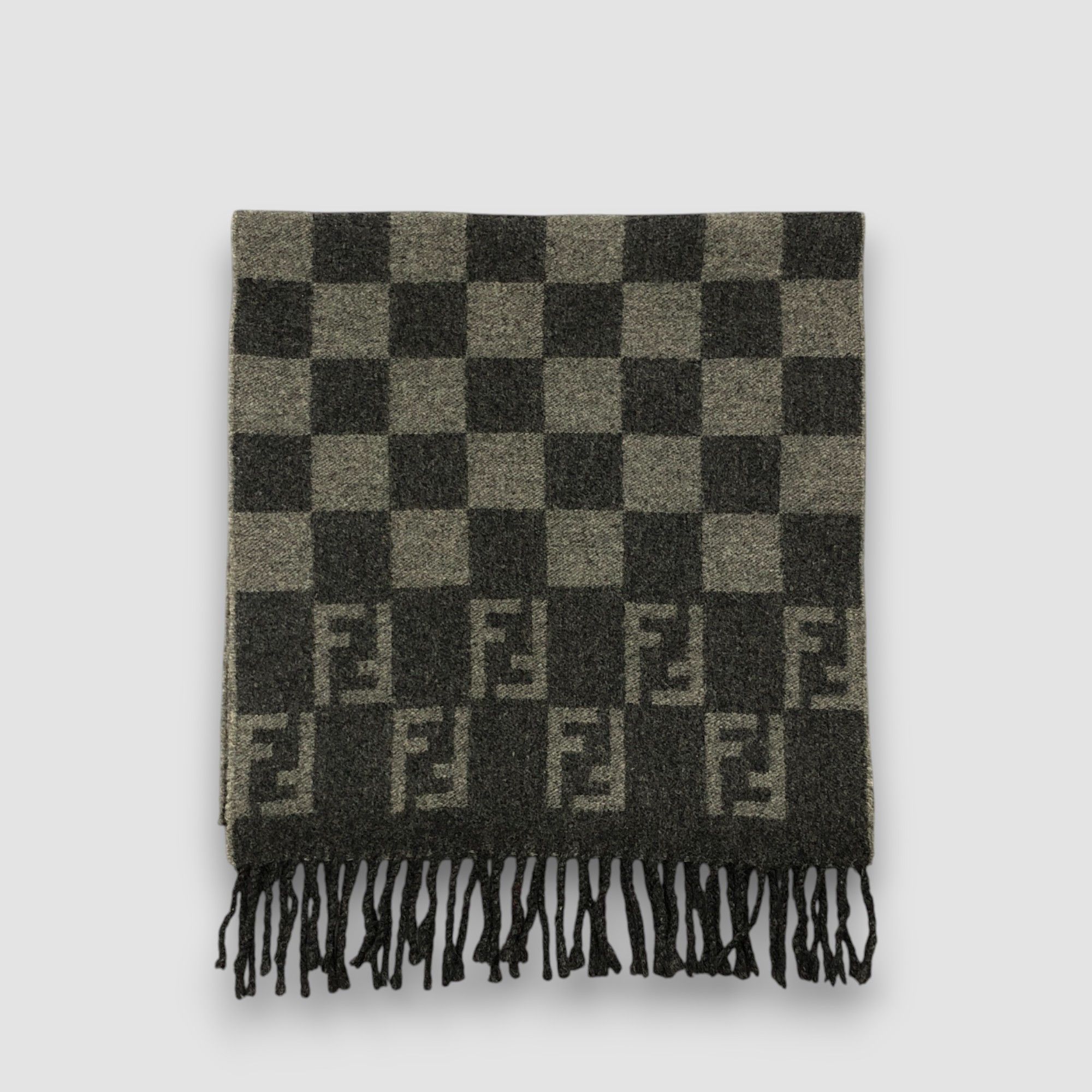 Fendi Vintage Fendi Scarf Muffler Wool FF Monogram Scarves Size ONE SIZE - 2 Thumbnail