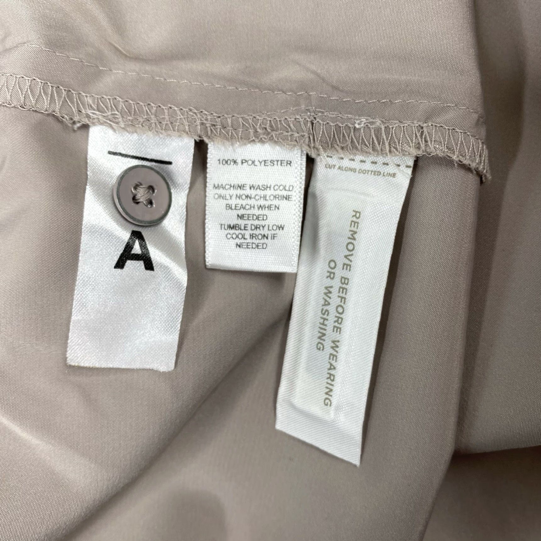Ann Taylor Ann Taylor Loft Top Blouse Womens XL Beige Pockets 1/2 Button Up Flowy Minimalist Size XL / US 12-14 / IT 48-50 - 7 Thumbnail
